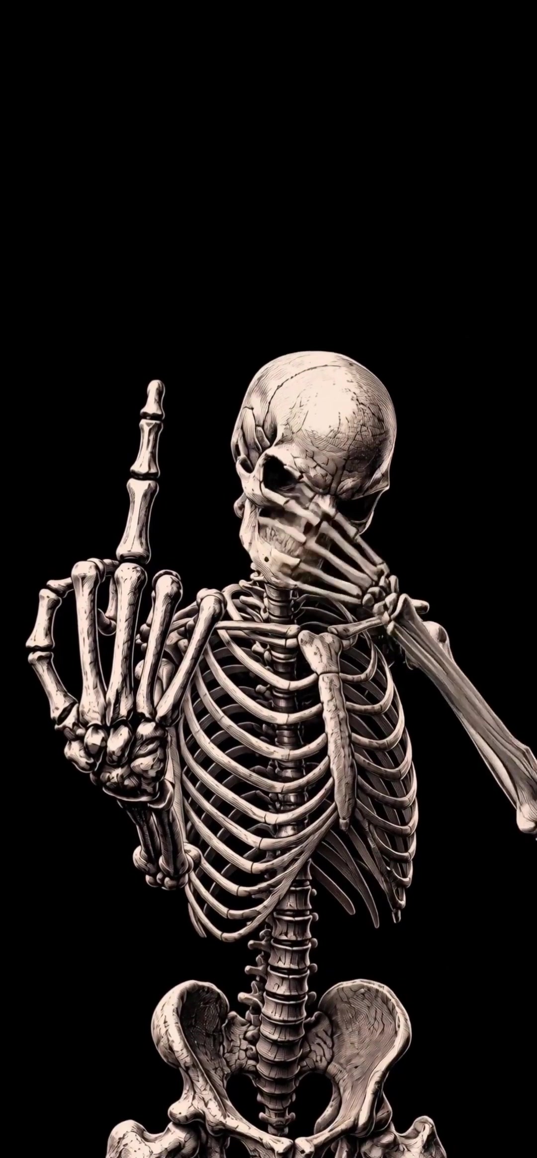 Rebellious Skeleton Live Wallpaper