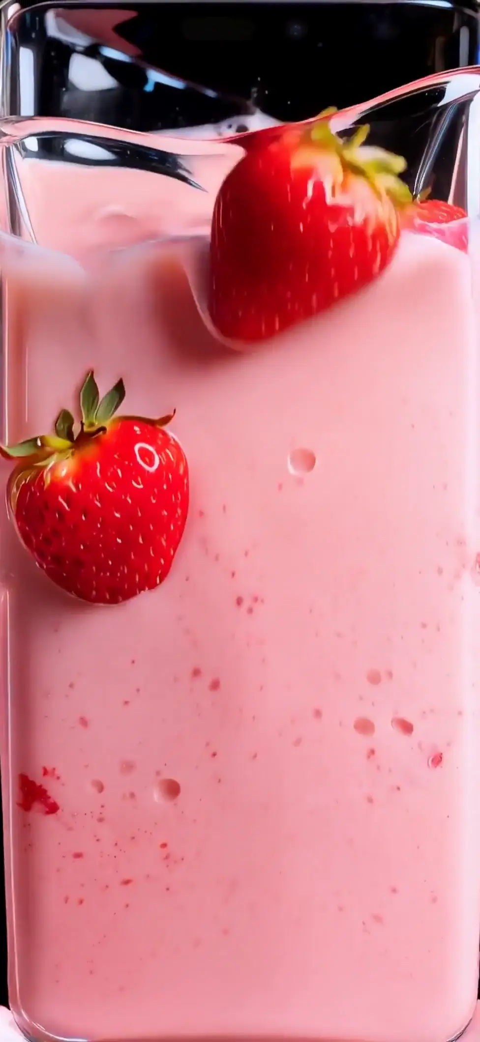 Strawberry Smoothie Aesthetic Live Wallpaper in 4K