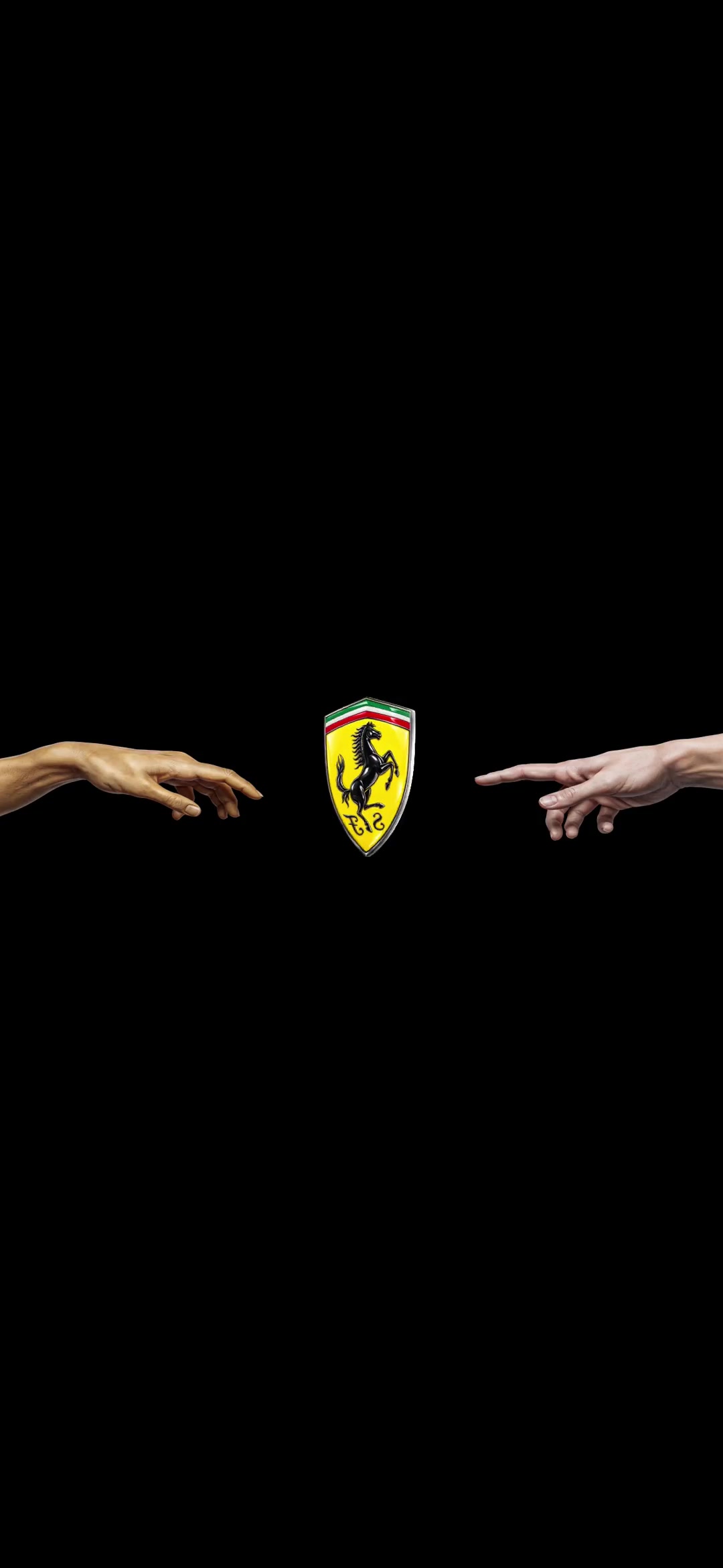 Ferrari Creation of Adam Minimalist Wallpaper