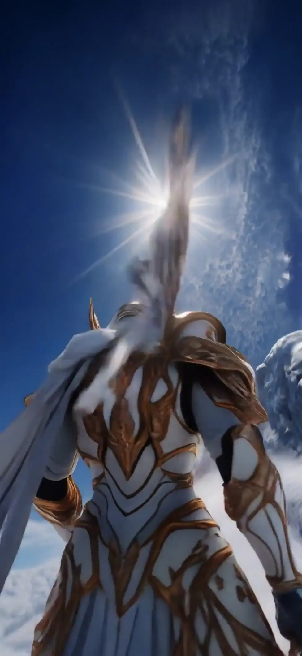 Golden Armored Angel Fantasy 4K Live Wallpaper