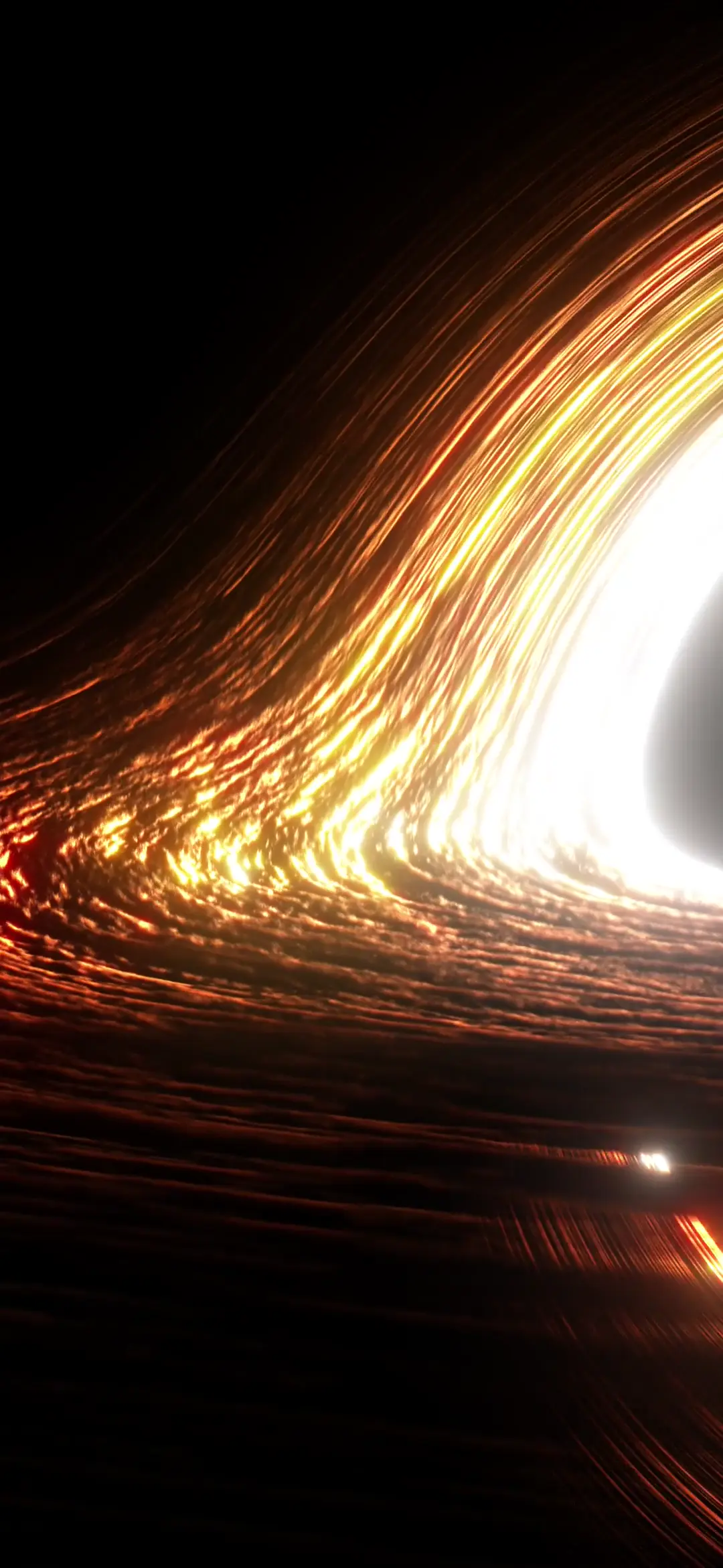 Glowing Black Hole Accretion Disk 4K Space Wallpaper
