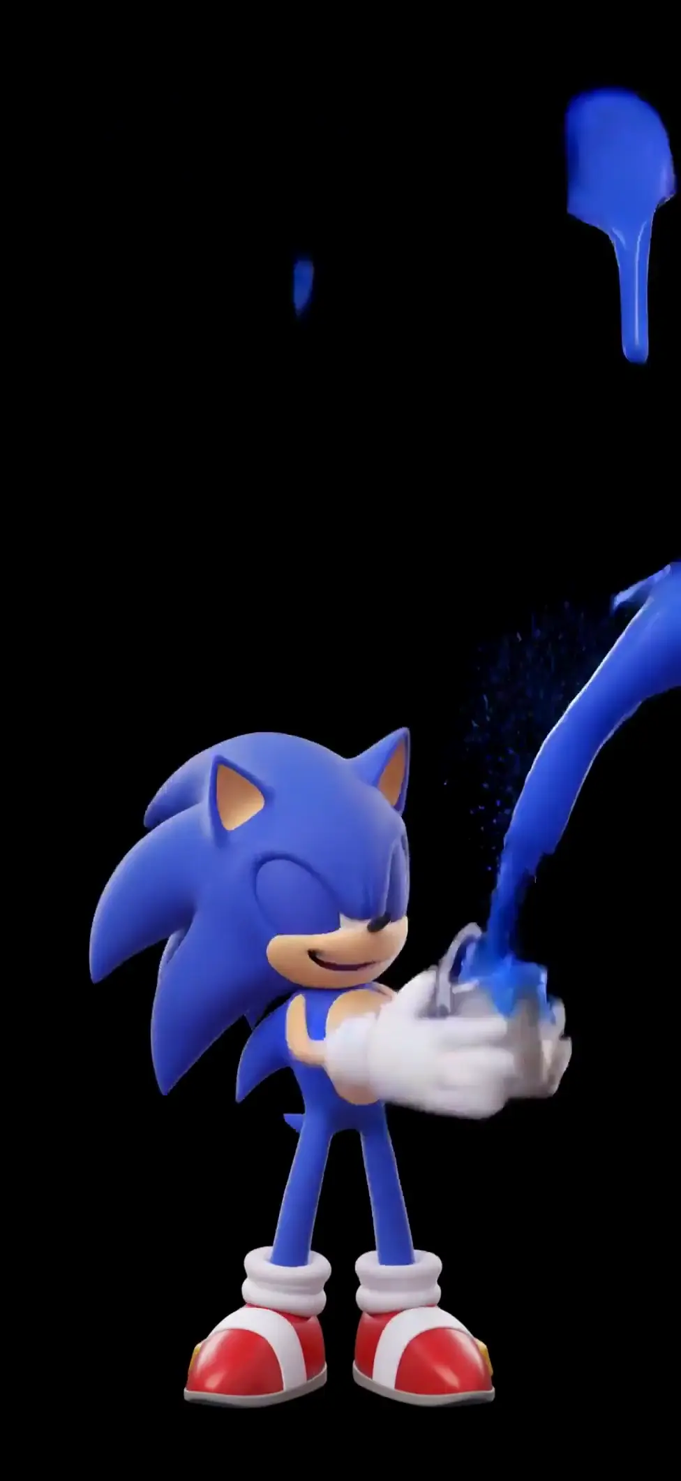 Sonic the Hedgehog Blue Paint Splash Animated Wallpaper