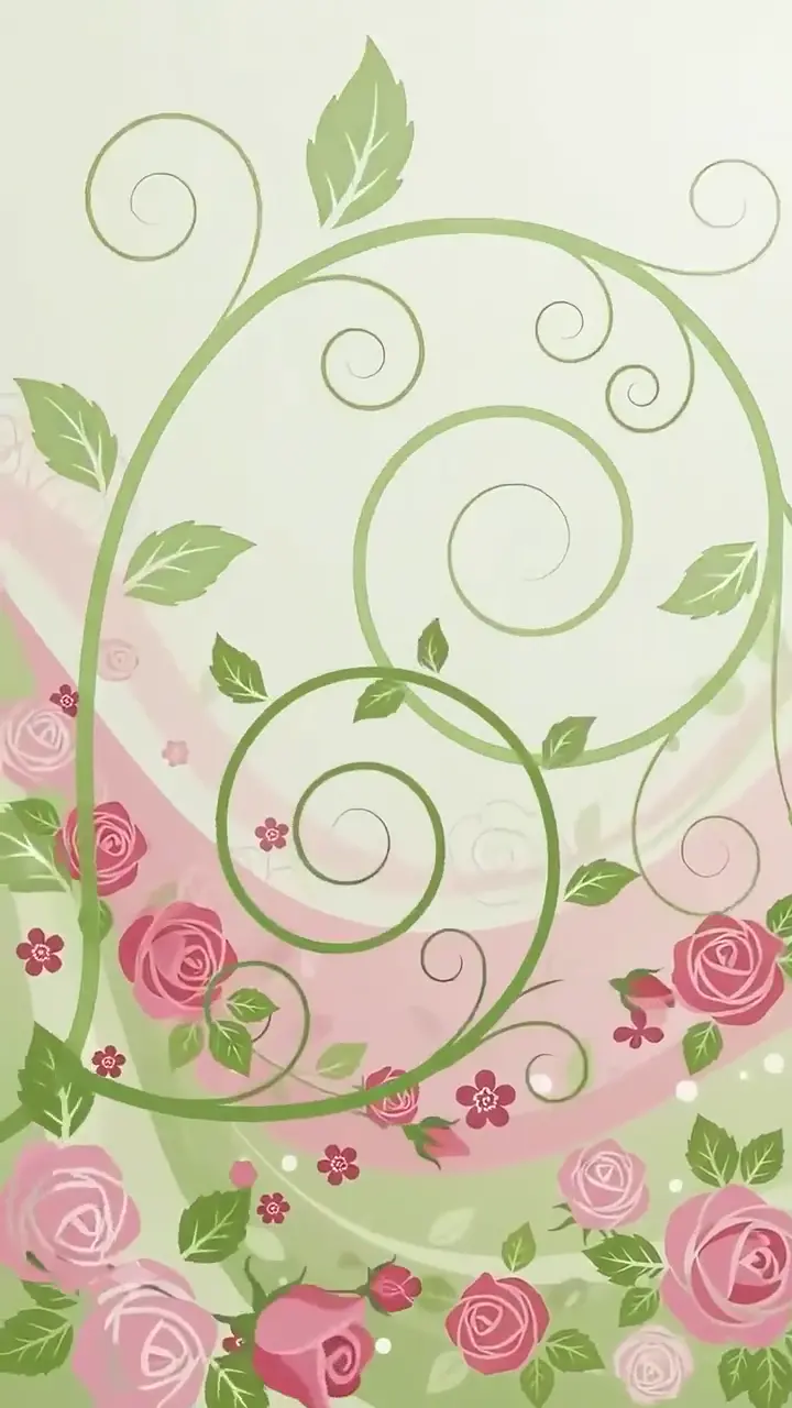 Elegant Pink Roses Floral Live Wallpaper for Mobile