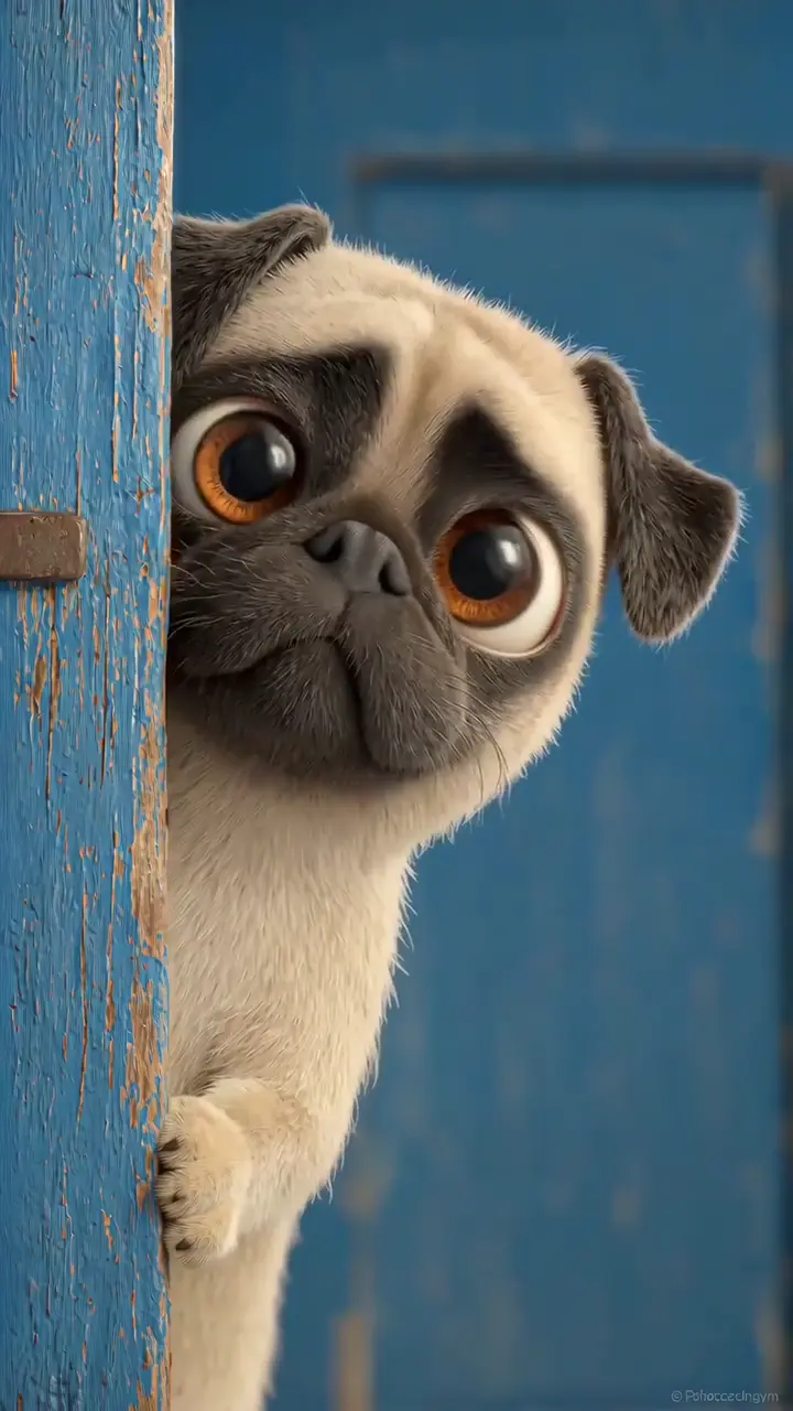 Cute Animated Pug Live Wallpaper for Mobile Devices