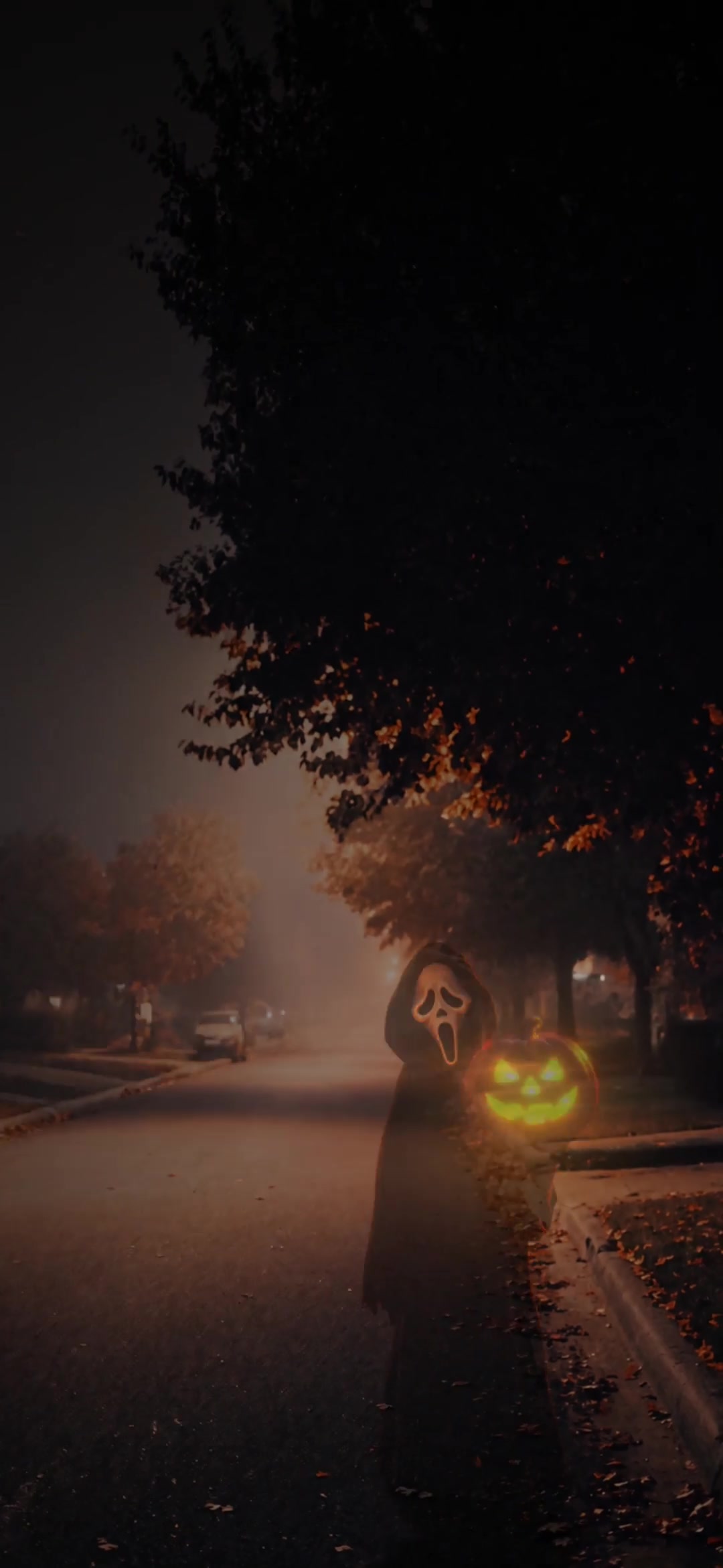 Ghostface with Glowing Pumpkin