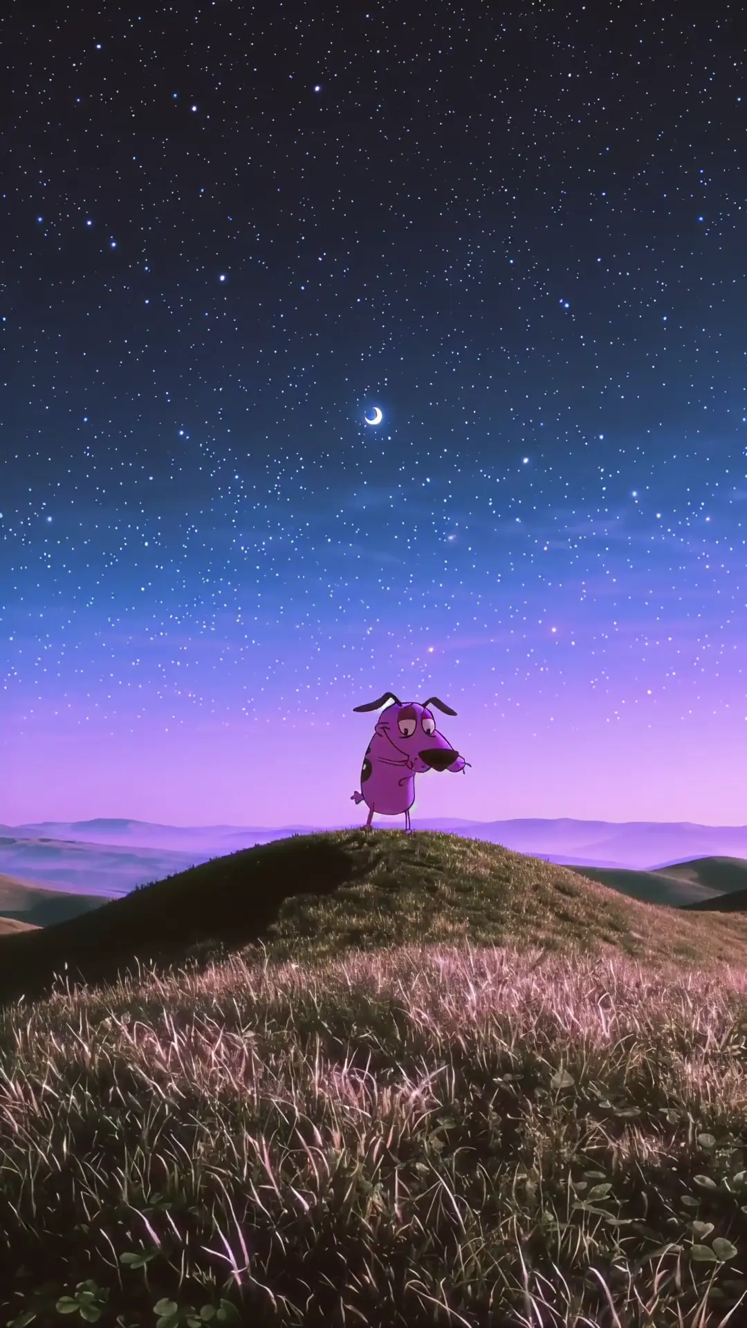 Courage the Cowardly Dog Starry Night Animated Wallpaper