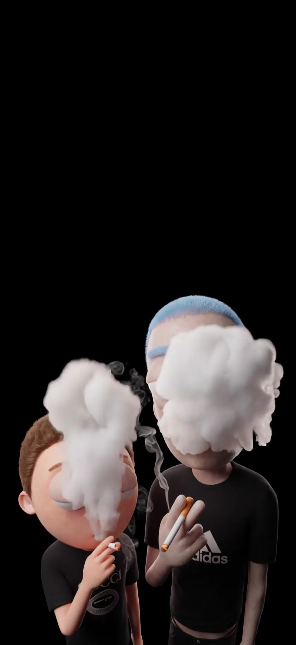 3D Animated Rick and Morty Smoking Live Wallpaper