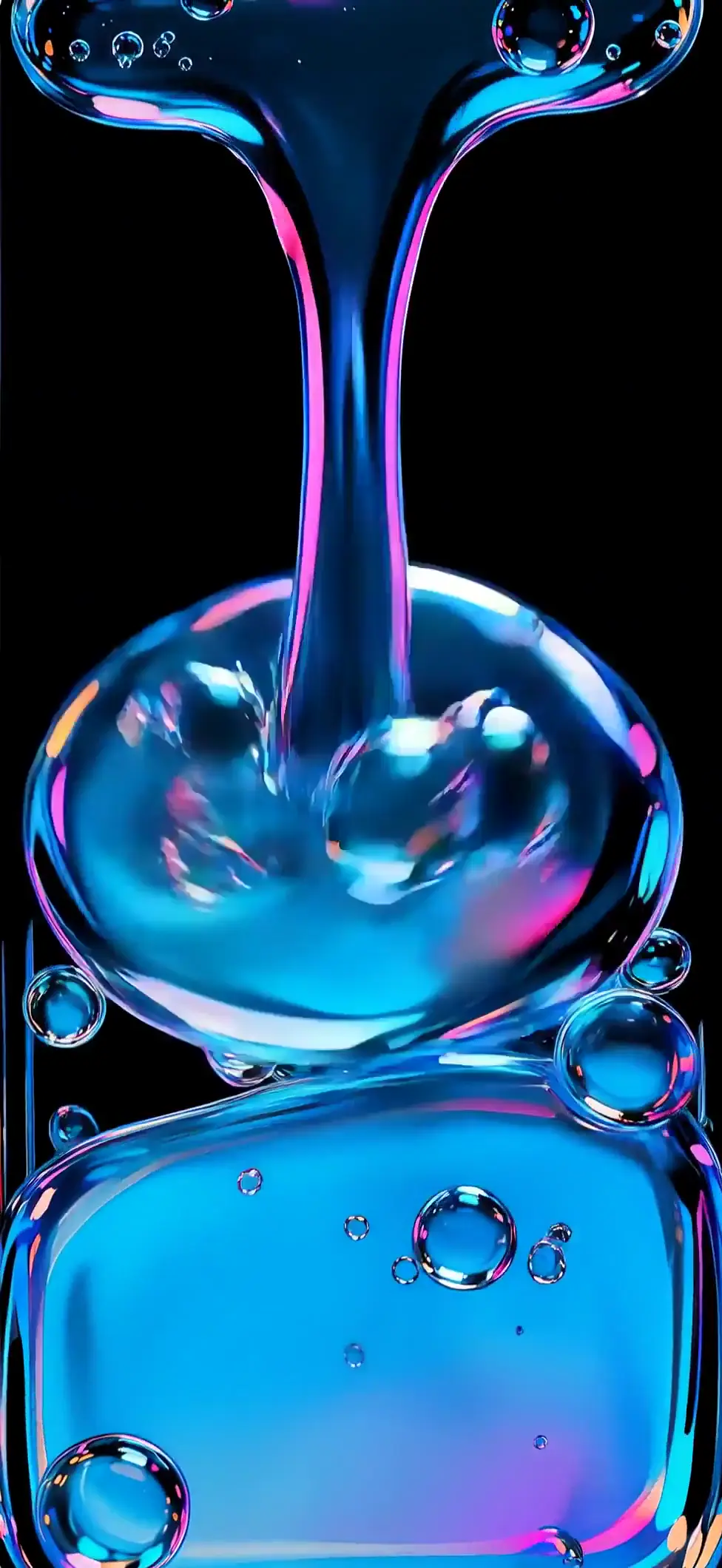Colorful 3D Neon Liquid Bubbles Live Wallpaper