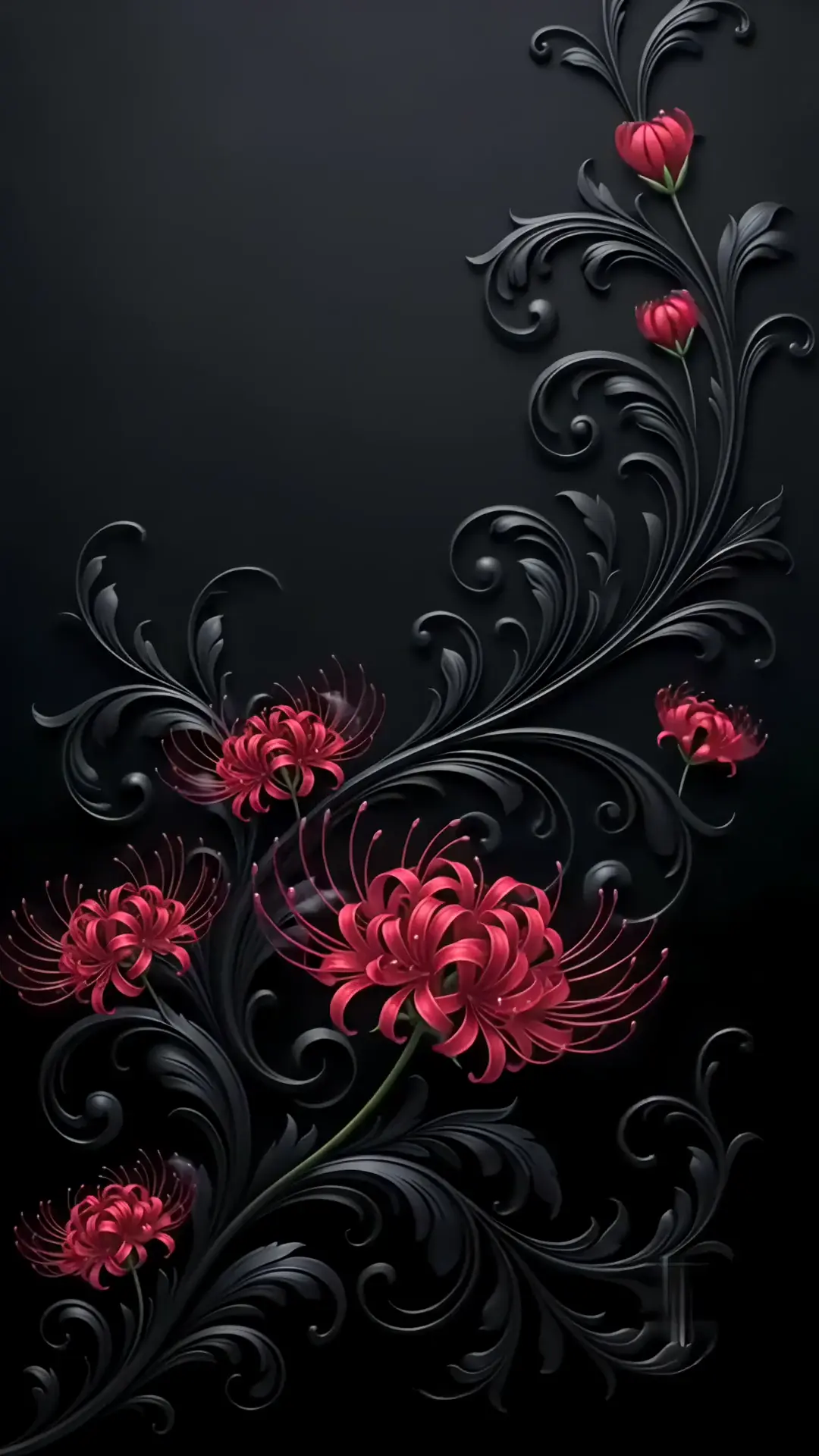 Elegant Red Spider Lily Floral 4K Live Wallpaper