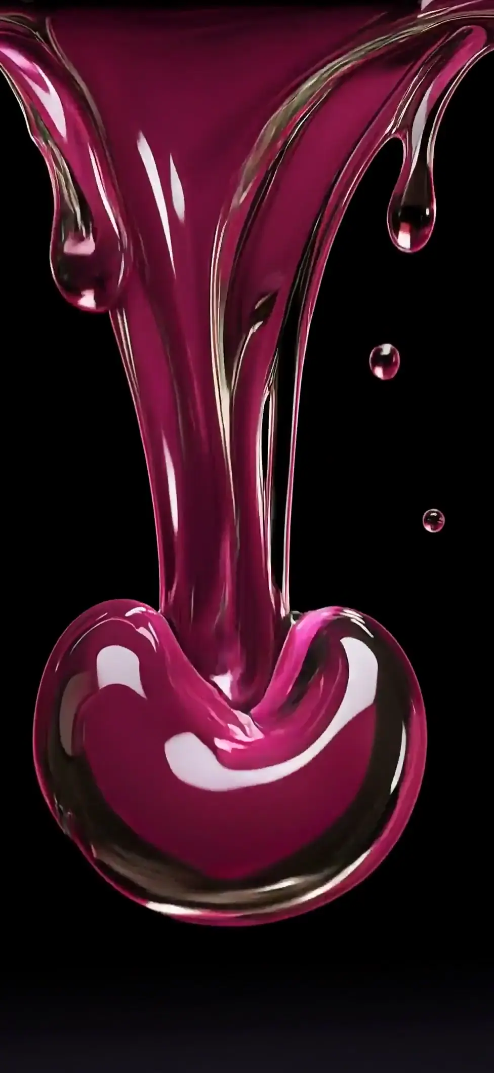 Glossy Magenta Liquid Abstract Live Wallpaper in 4K