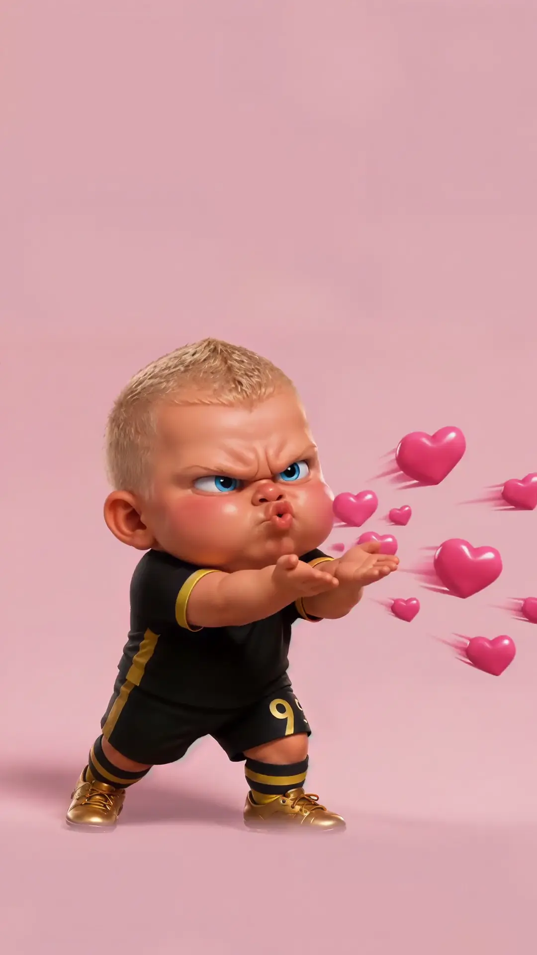 Cute Boss Baby Football Cartoon Live Wallpaper