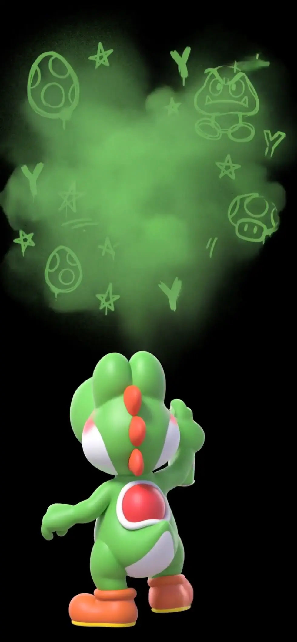 Yoshi Spray Paint Graffiti Live Wallpaper for Mobile