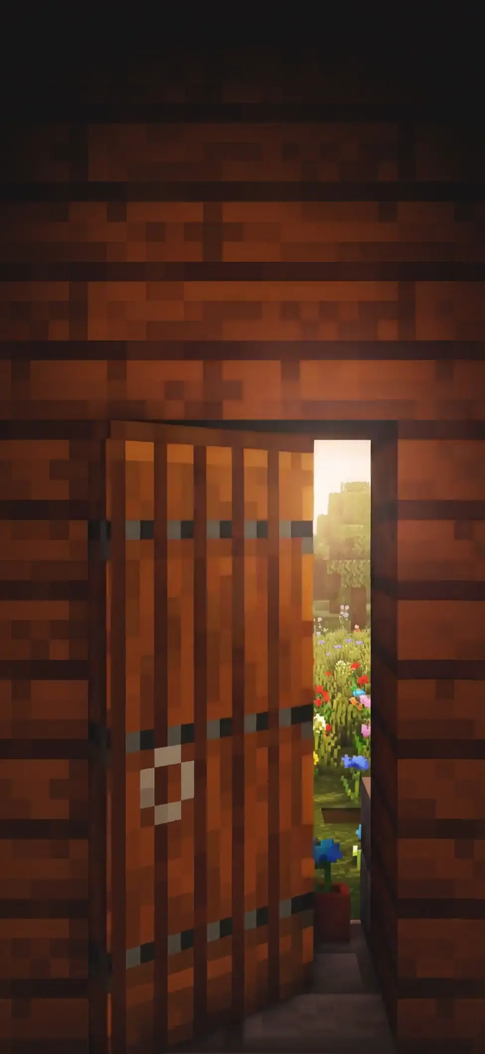 Minecraft Meadow Sunrise 4K Live Wallpaper for Mobile