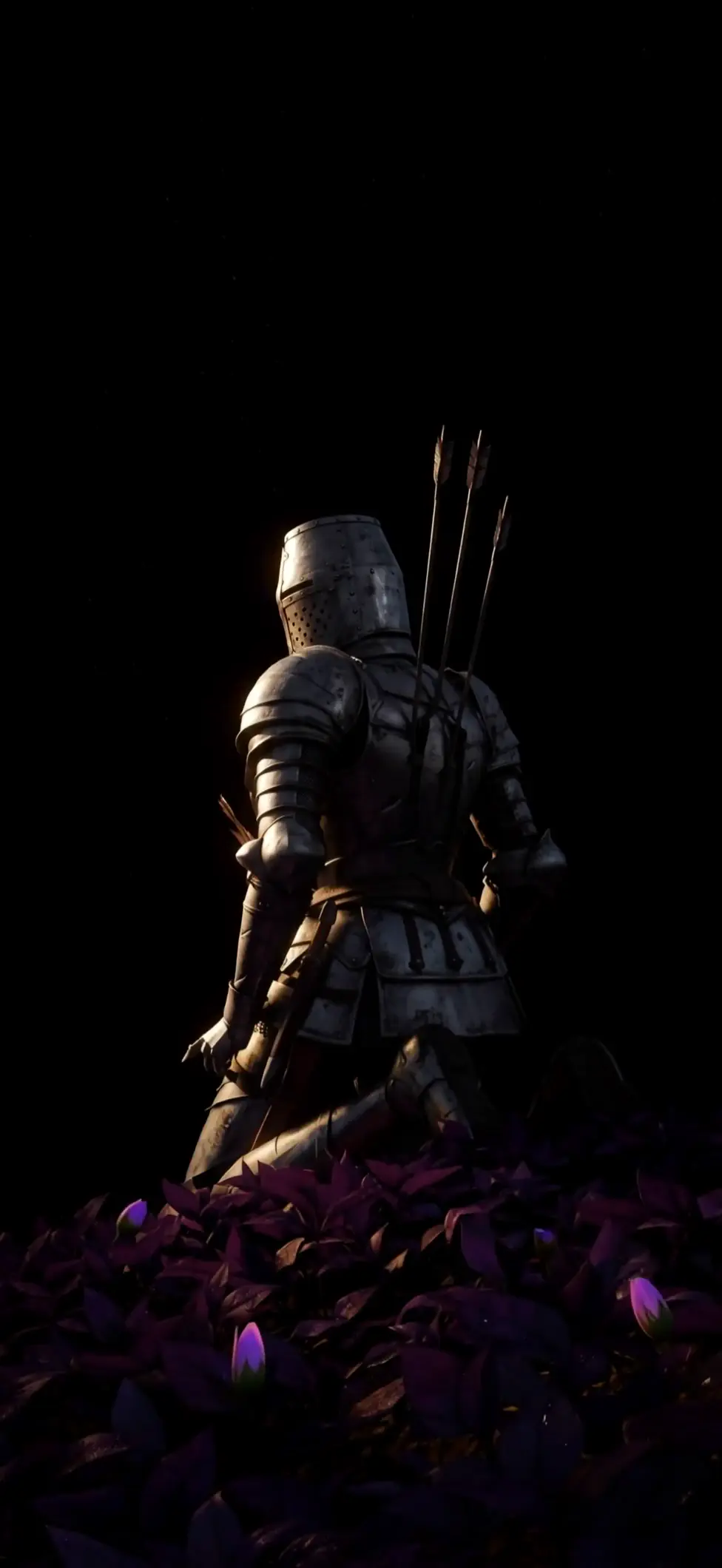 Epic Knight Stargazing Fantasy 4K Live Wallpaper