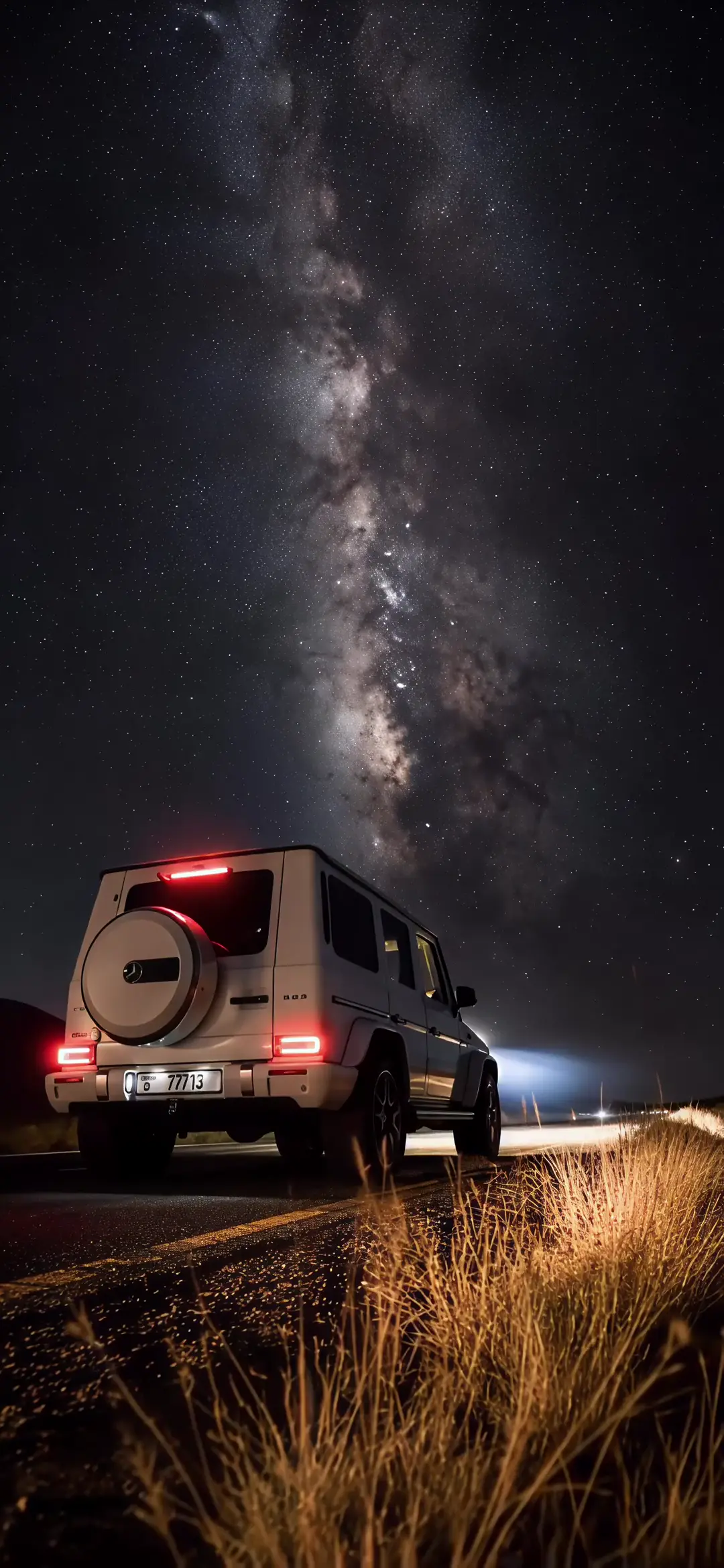 Mercedes G-Wagen Under Milky Way Night Sky Wallpaper