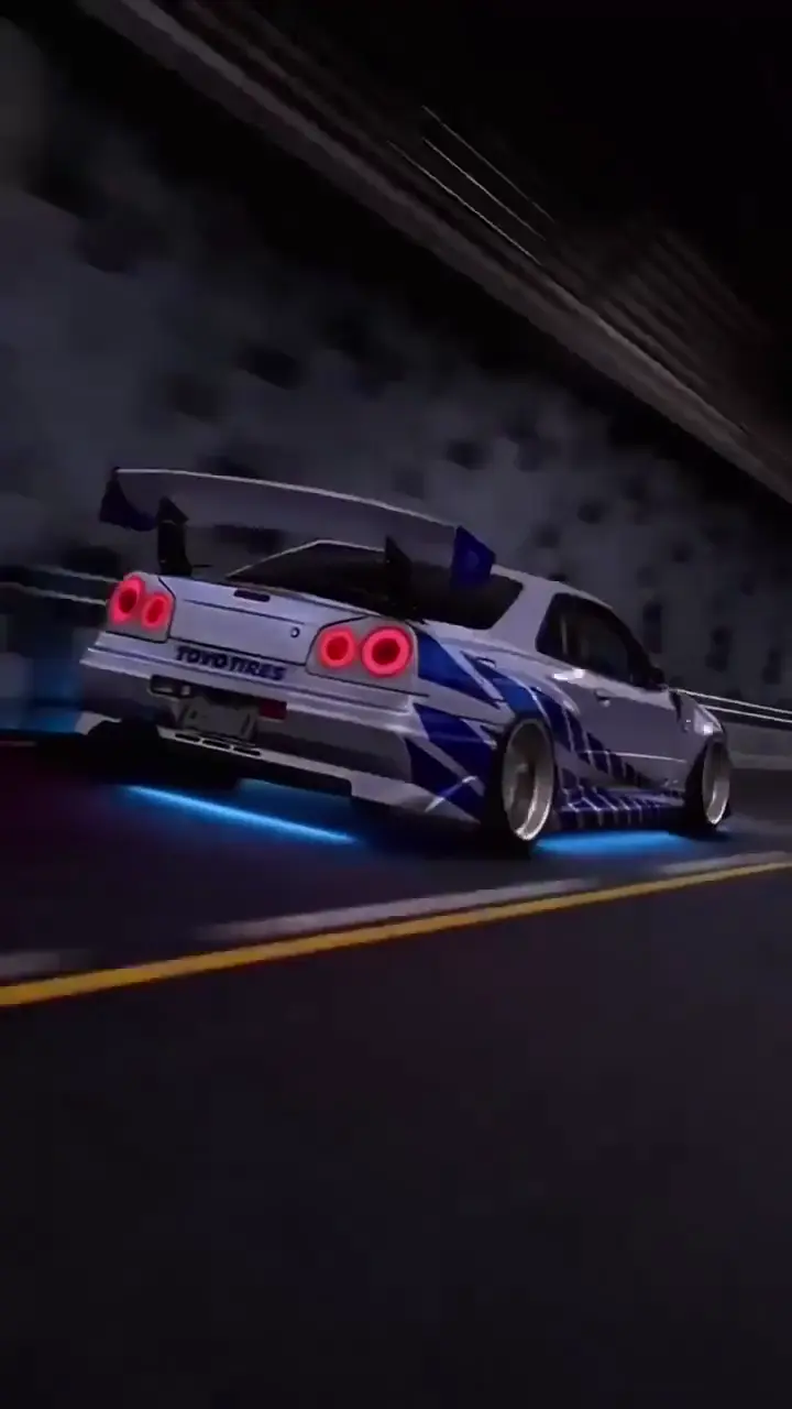Nissan Skyline GT-R Neon Racing 4K Live Wallpaper
