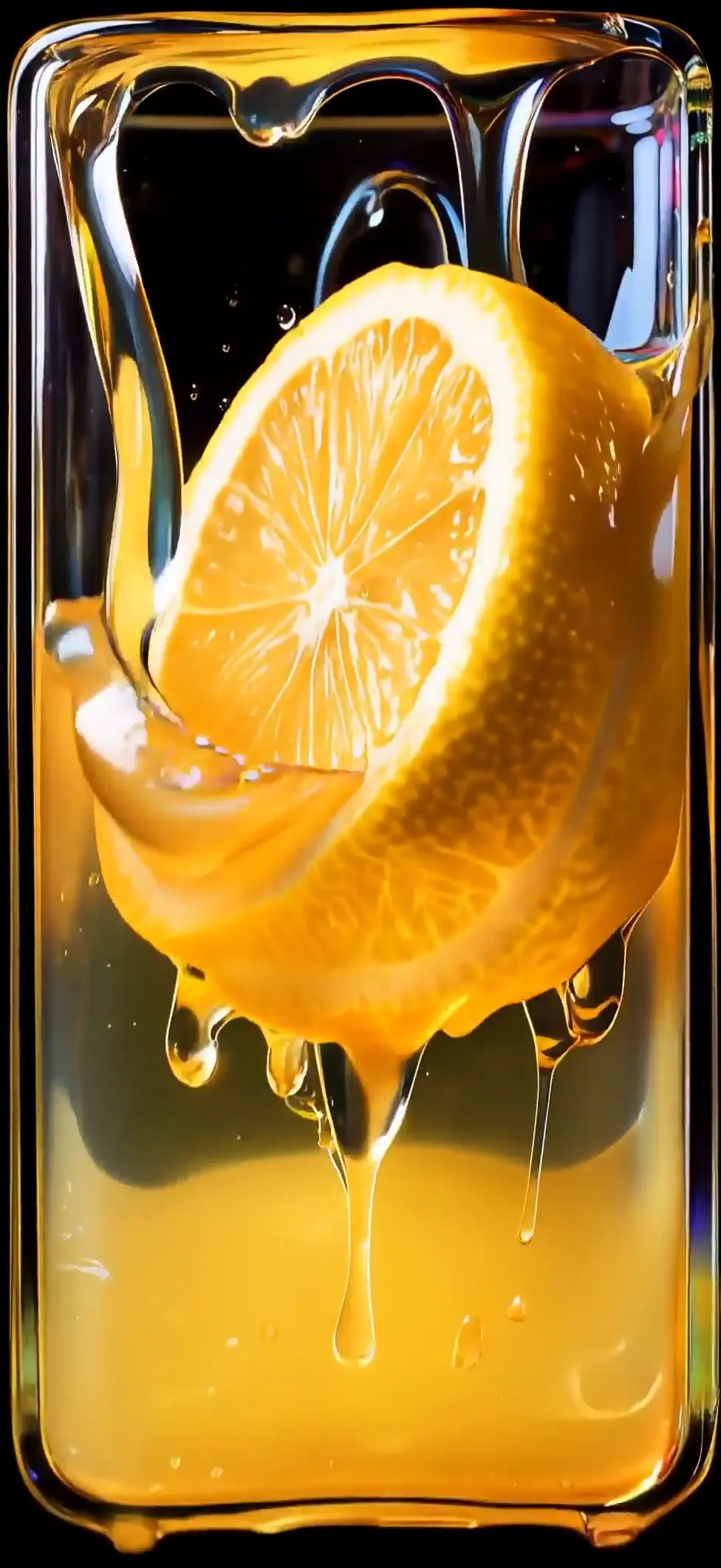Vibrant Lemon Abstract 3D Live Wallpaper in 4K