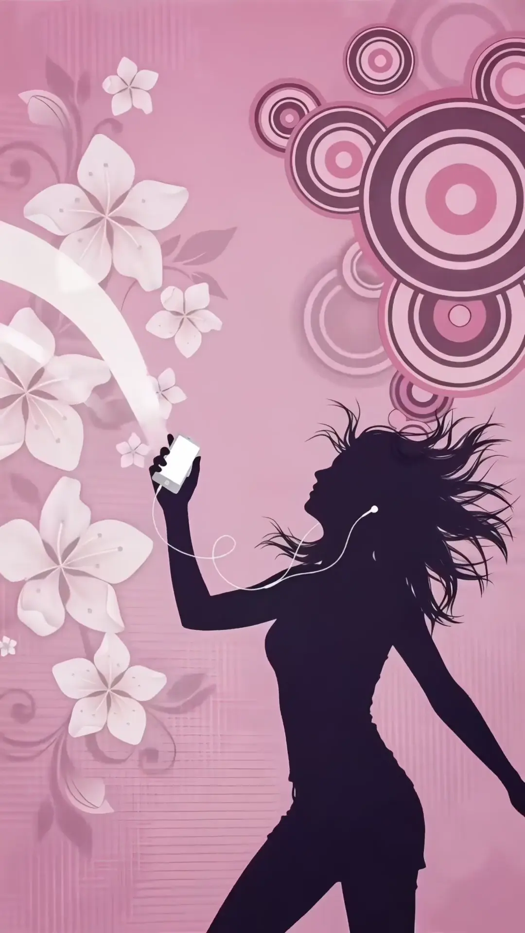 Aesthetic Dancing Girl Music Live Wallpaper in Pink