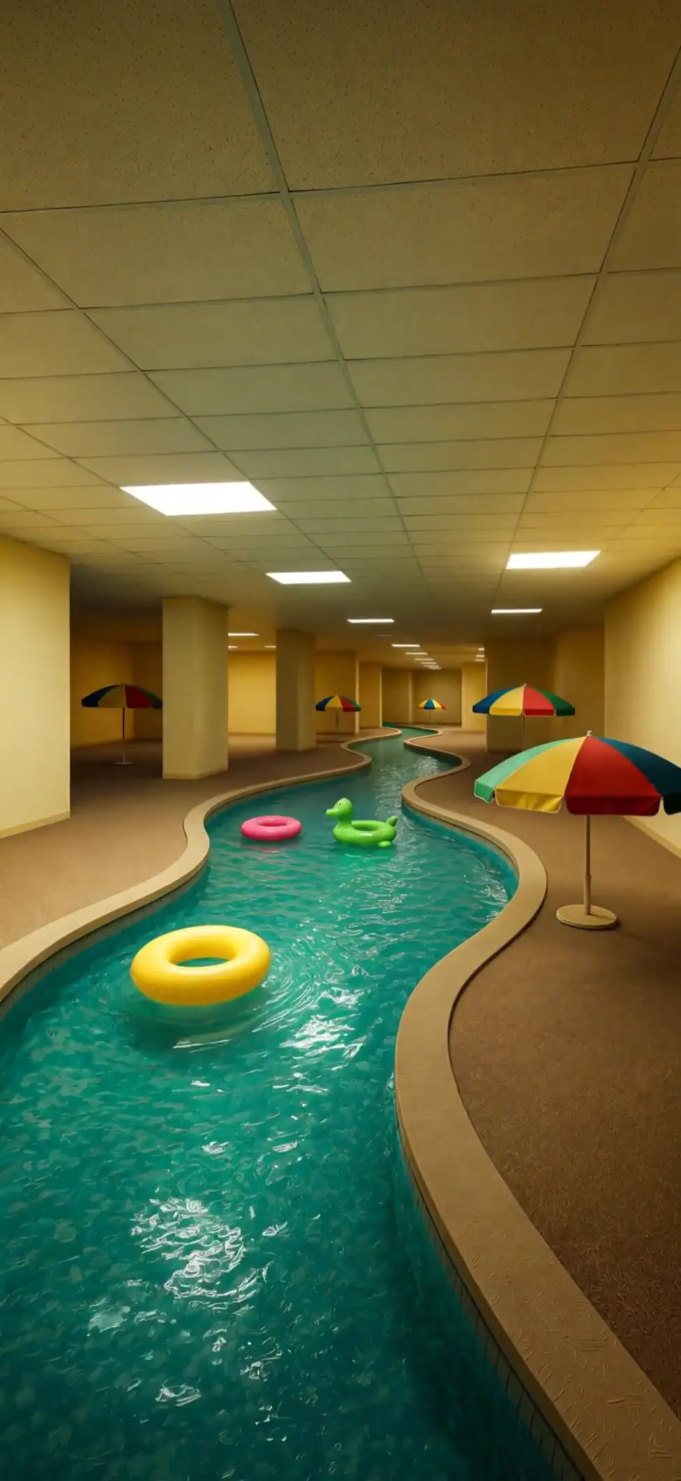 Surreal Backrooms Poolrooms 4K Live Wallpaper