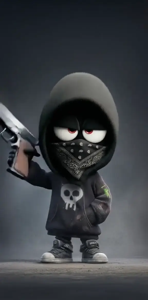 3D Cartoon Skull Gangster Live Wallpaper in 4K