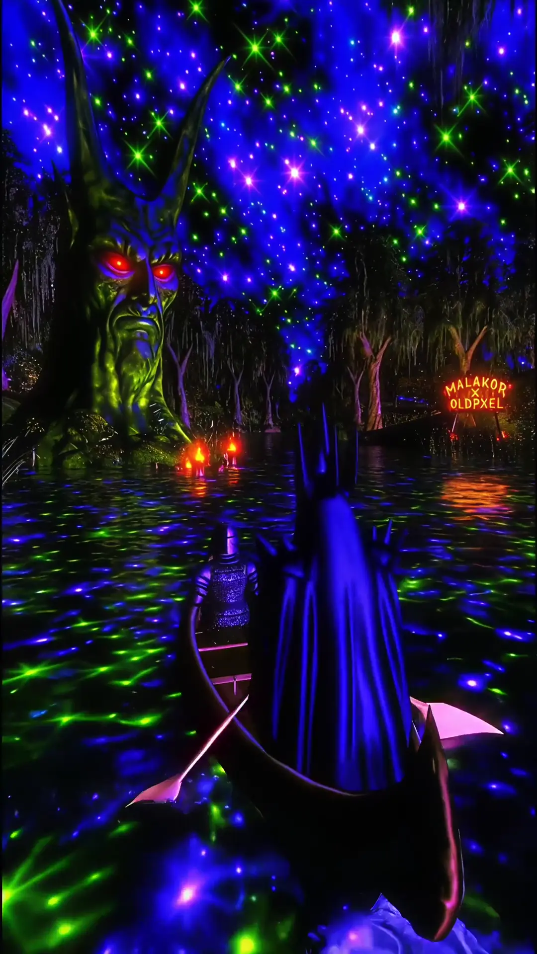 Neon Batman Swamp Fantasy Live Wallpaper in 4K