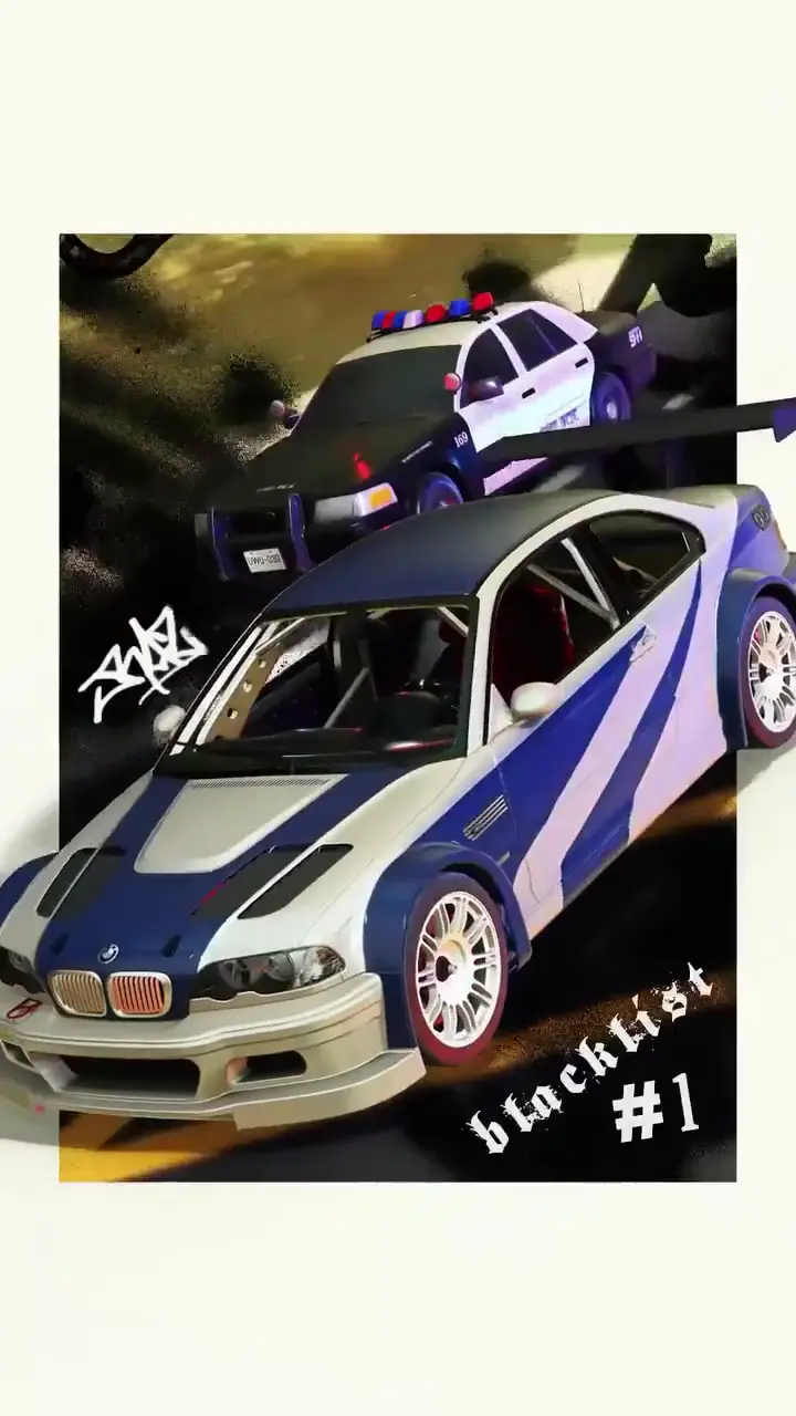 BMW M3 GTR Police Chase NFS Most Wanted Animated Wallpaper