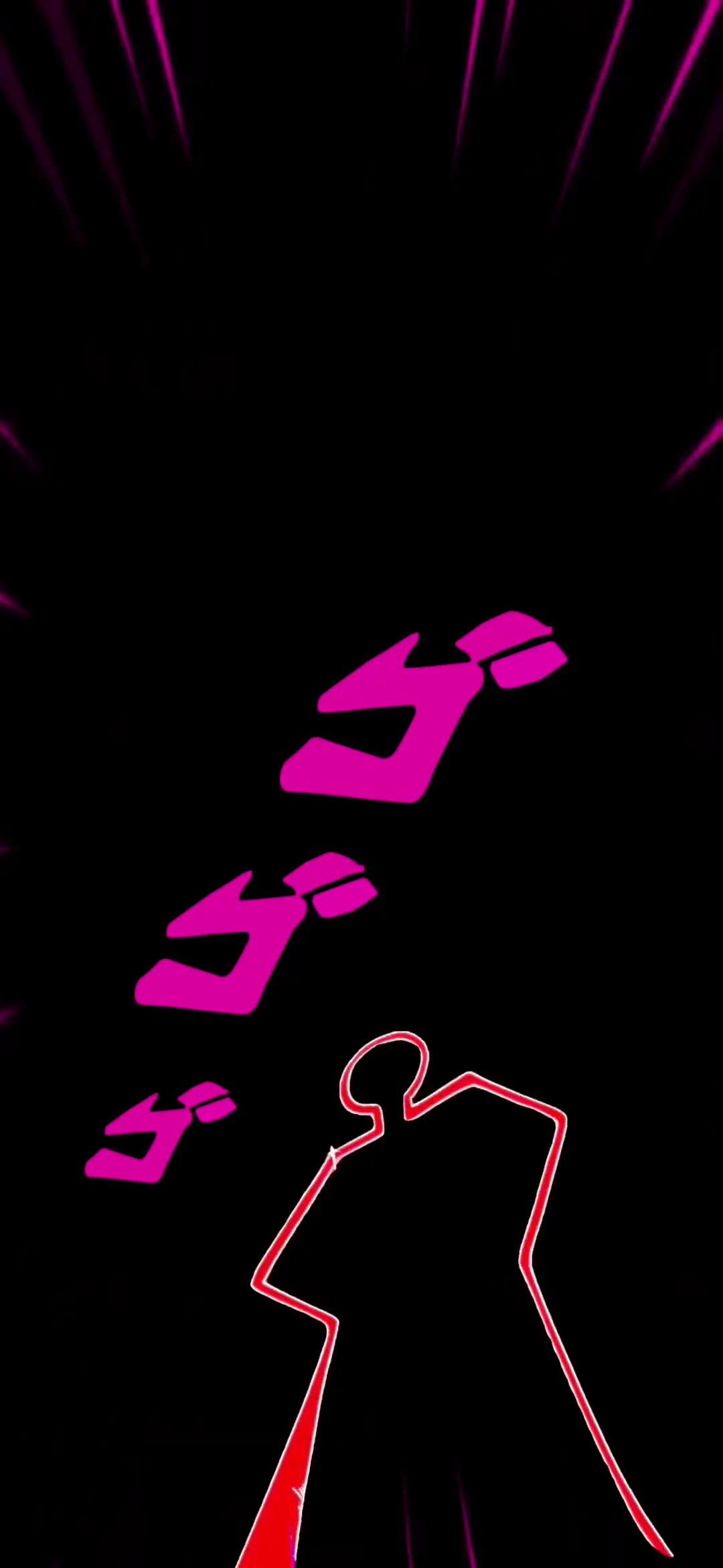 JoJo Anime Neon Menacing Live Wallpaper for Mobile