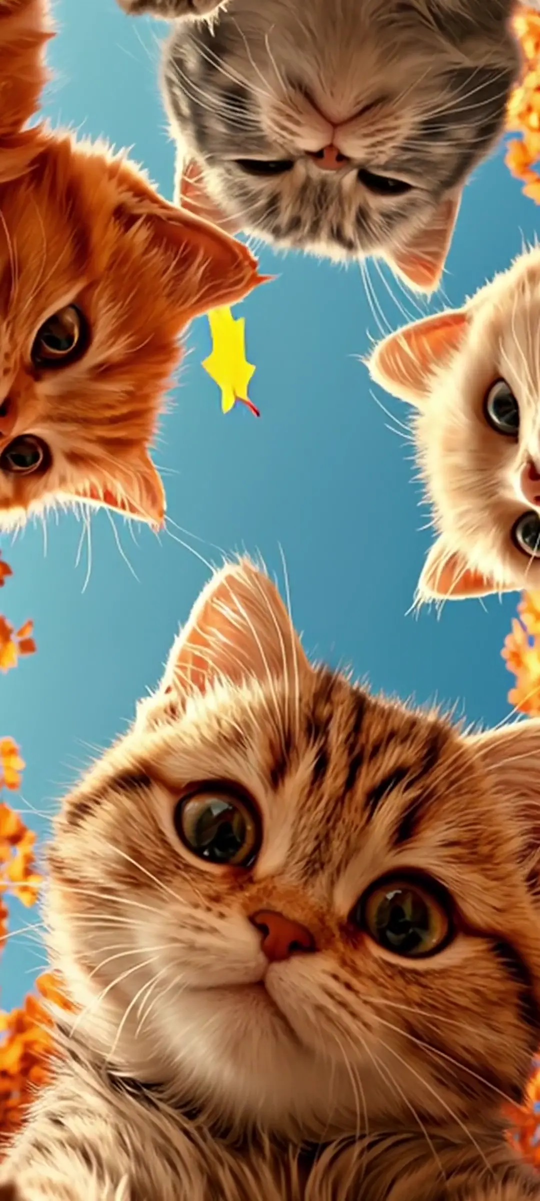 Curious Kittens Autumn Live Wallpaper in 4K