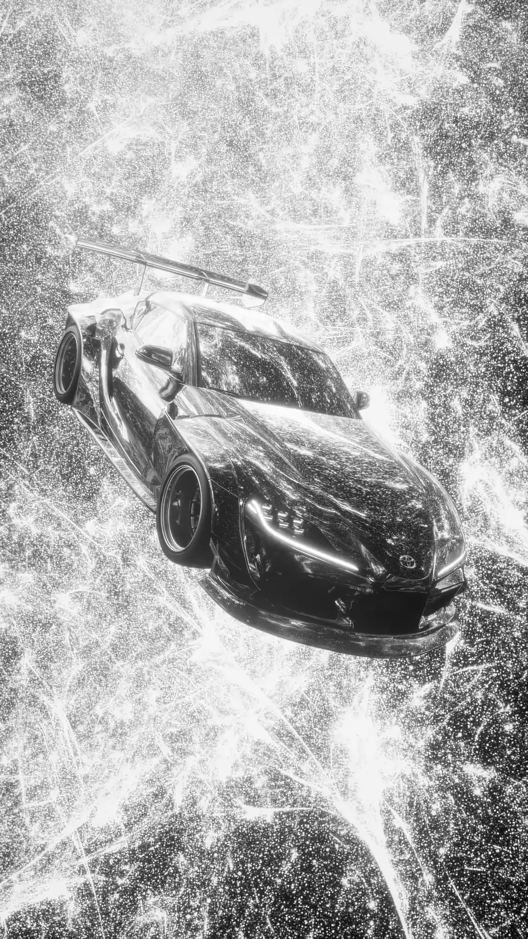 Toyota Supra Sports Car in Futuristic Space Wallpaper