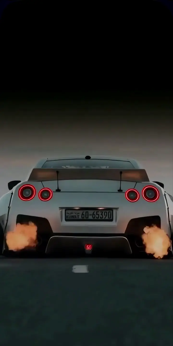 Nissan GT-R R35 Exhaust Flames 4K Car Wallpaper