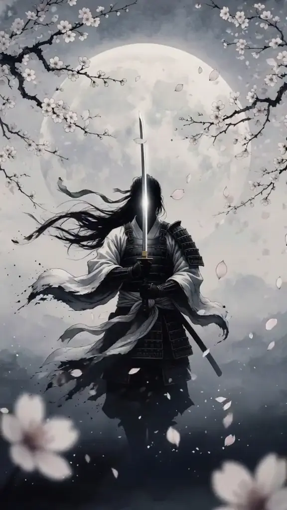 Samurai Moonlight Anime Live Wallpaper in 4K