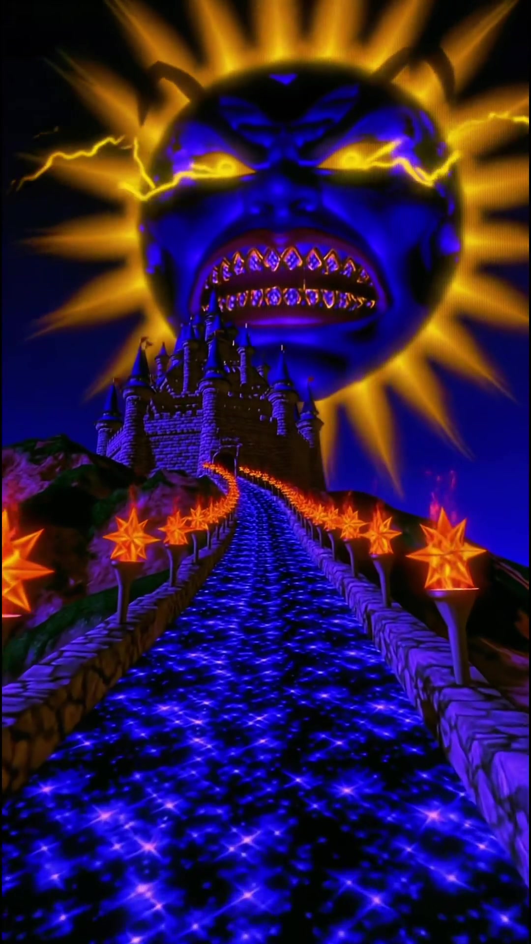 Epic Fantasy Castle with Evil Sun