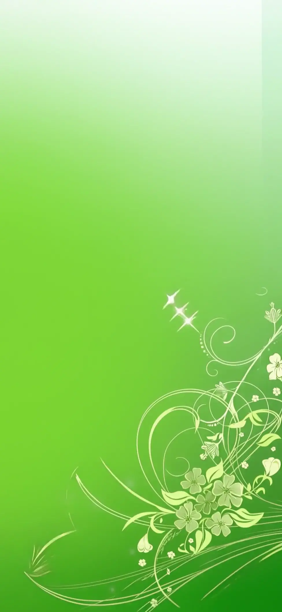 Sparkling Green Floral Abstract Nature Wallpaper