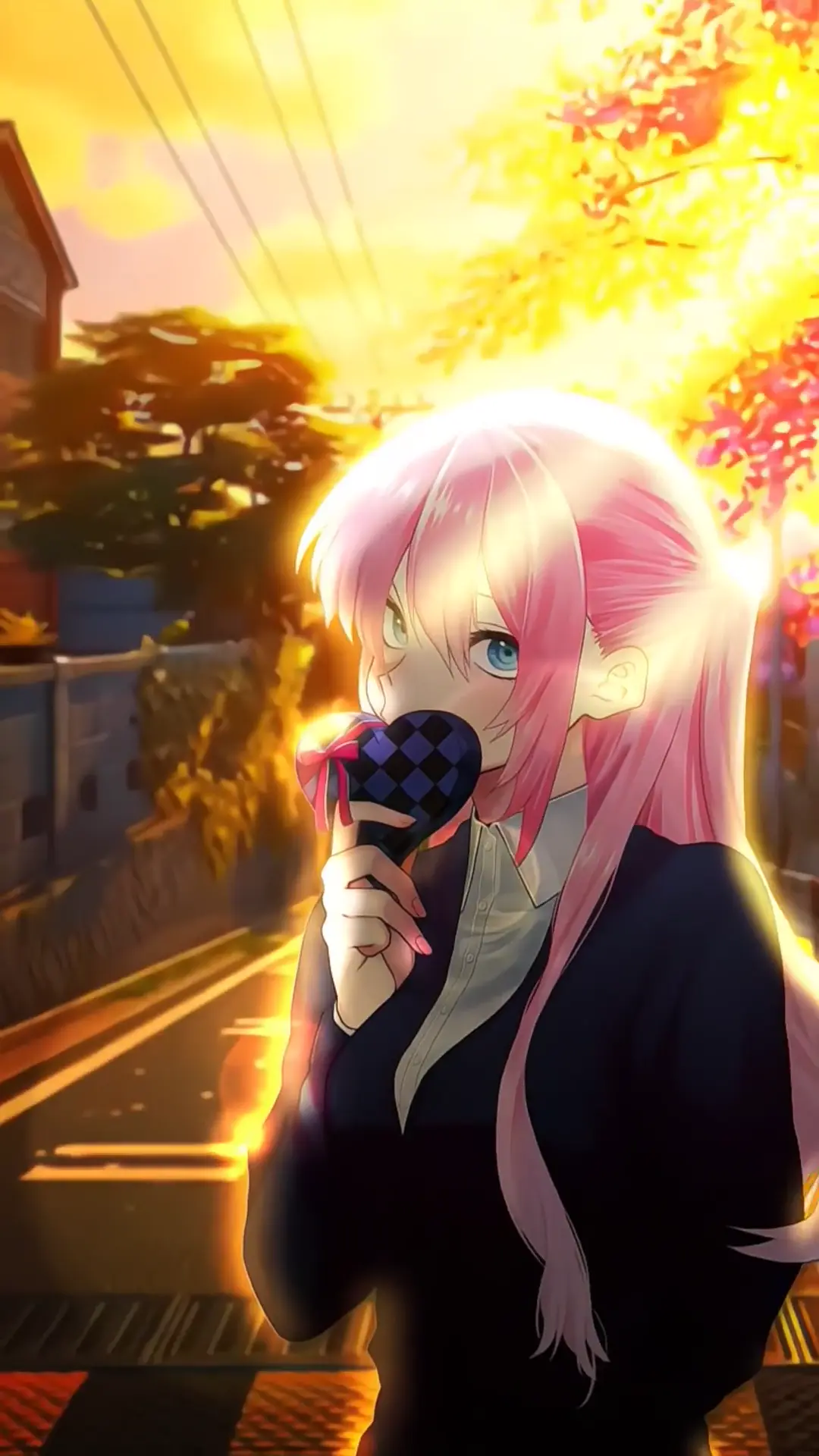 Shikimori Anime Girl Live Wallpaper in Sunset Aesthetic