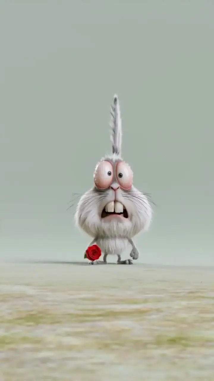 Funny Animated Scared Rabbit Live Wallpaper for Mobile