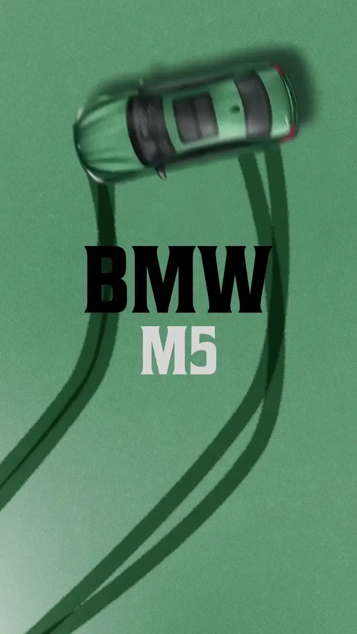 BMW M5 Abstract Green Animated Car Wallpaper