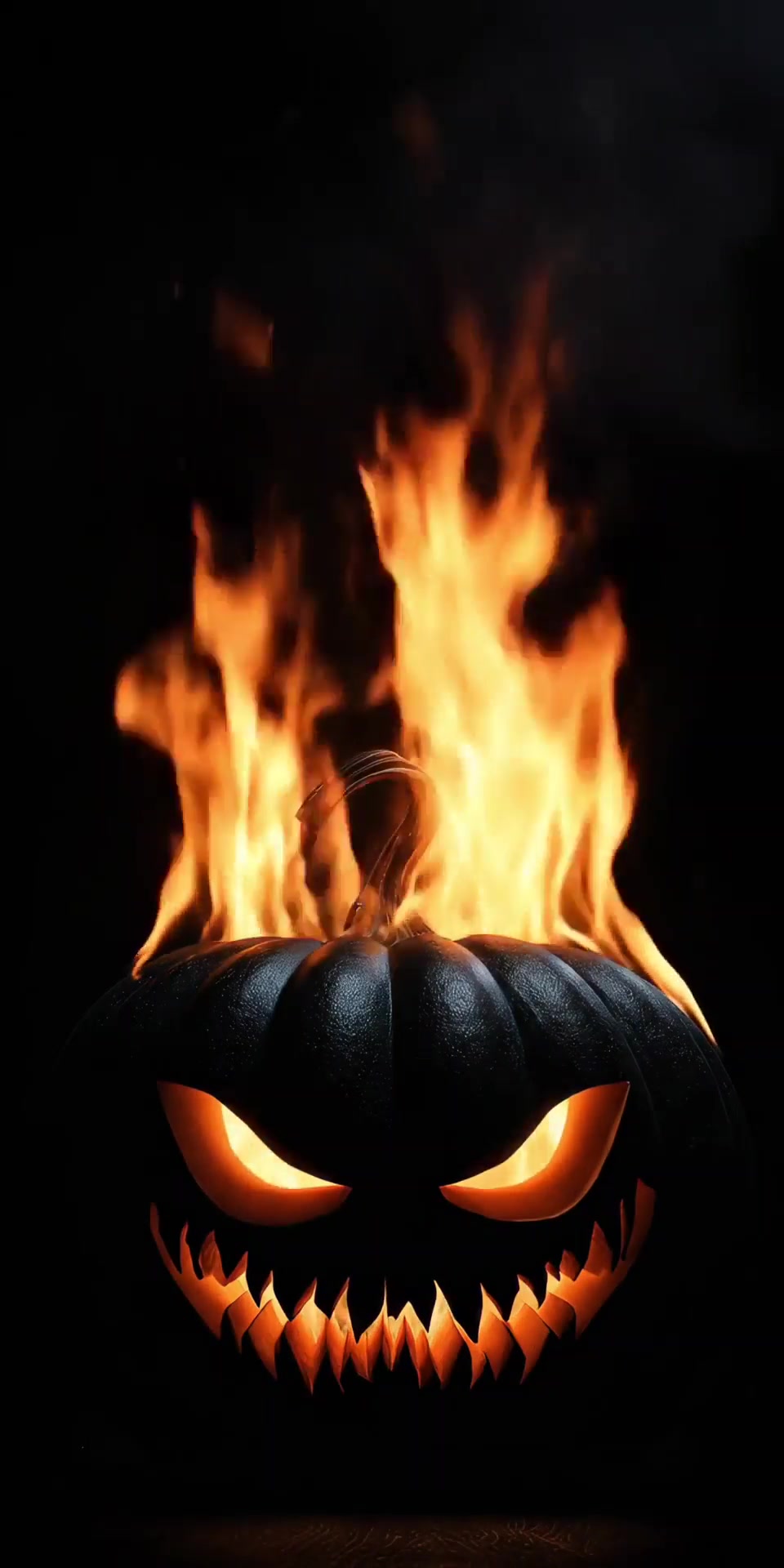 Fiery Halloween Pumpkin