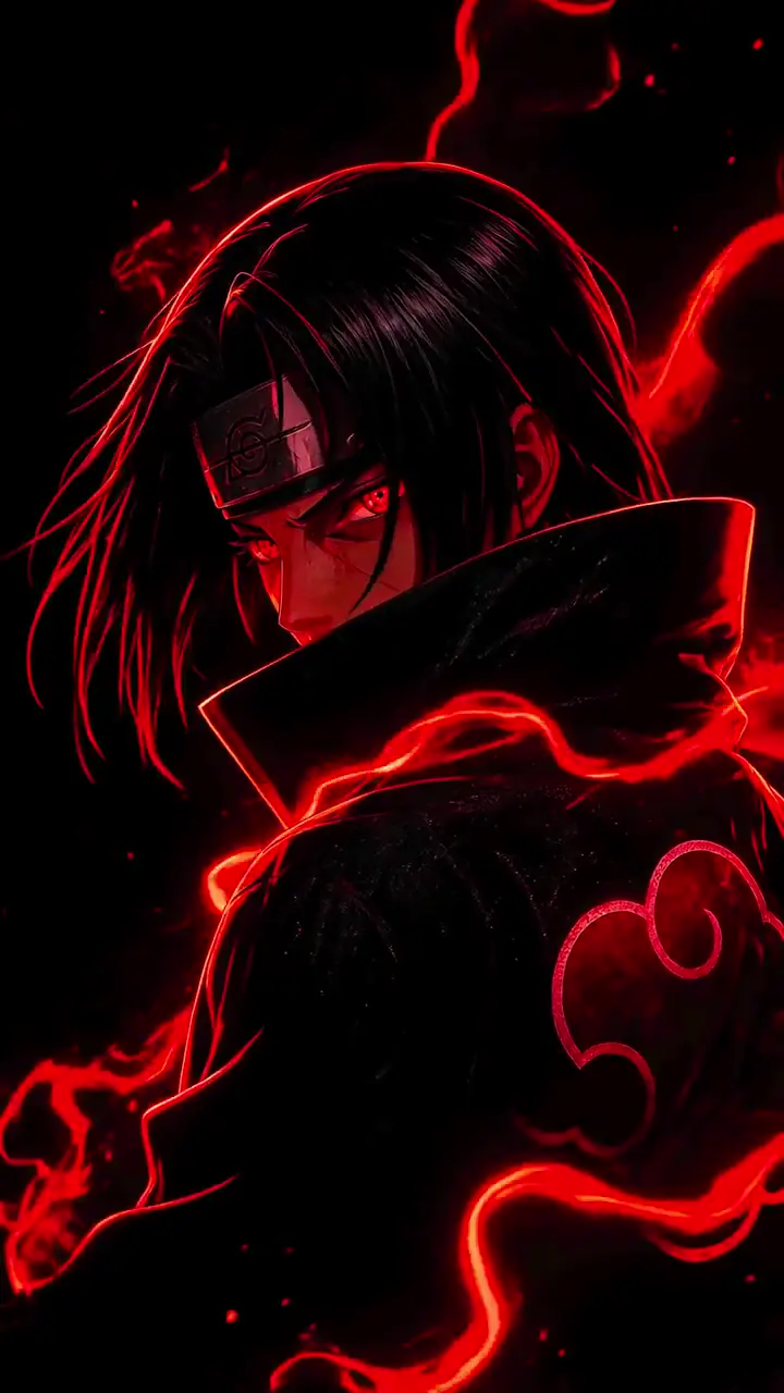 Itachi Uchiha Sharingan Glow 4K Anime Live Wallpaper