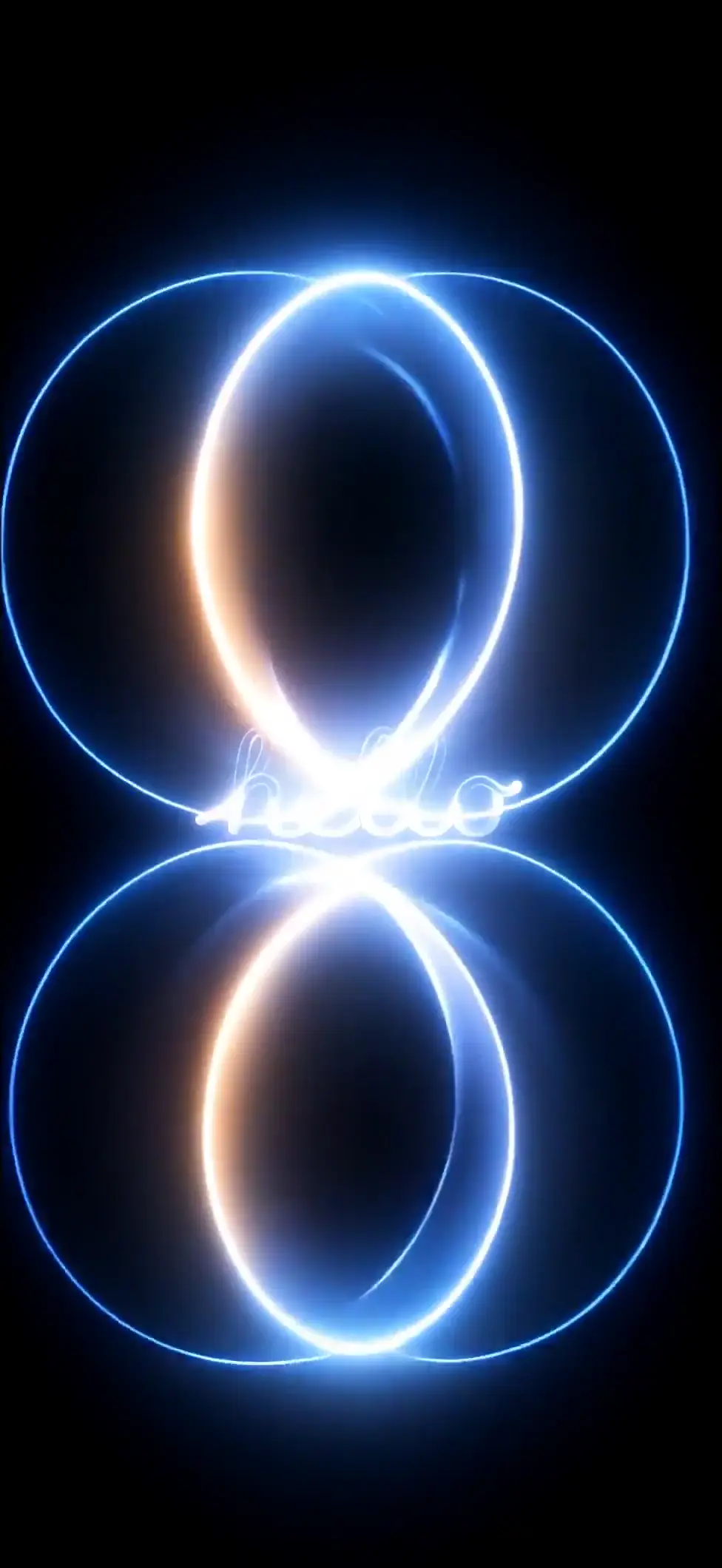 Energetic Blue and Orange Neon Rings Live Wallpaper