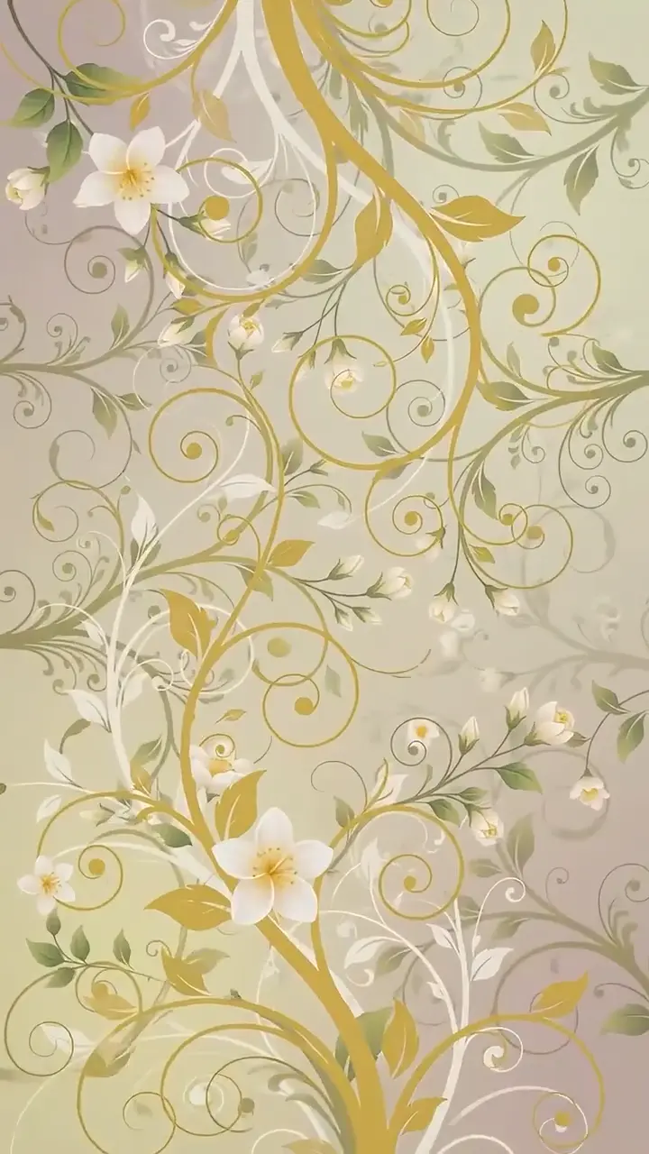 Elegant Floral Vector Pattern Live Wallpaper