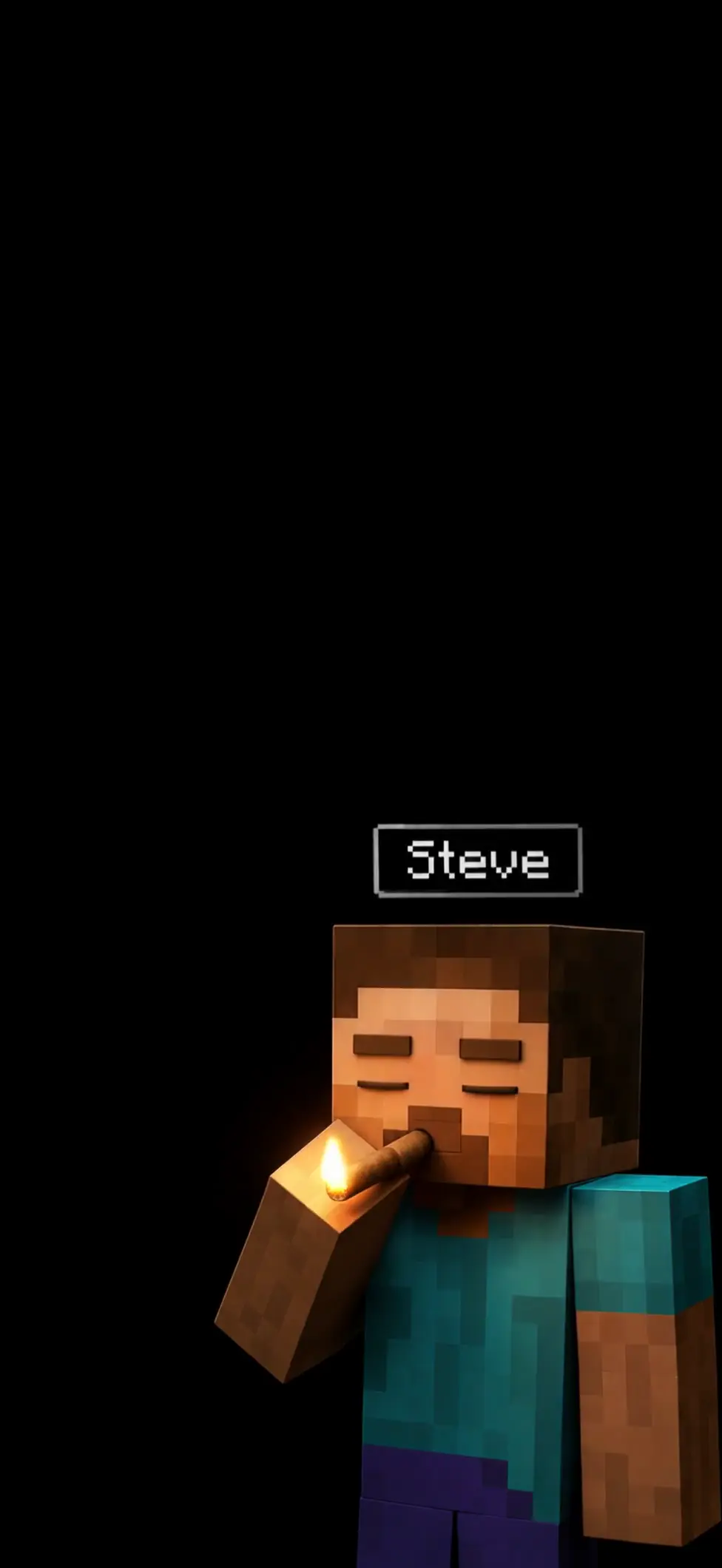 Minecraft Steve Smoking Animated 4K Live Wallpaper