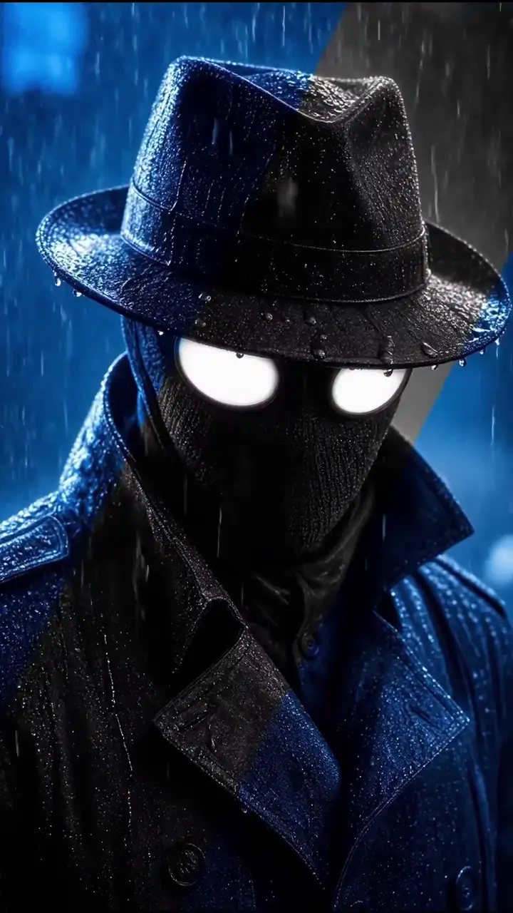 Spider-Man Noir Rainy Detective 4K Live Wallpaper