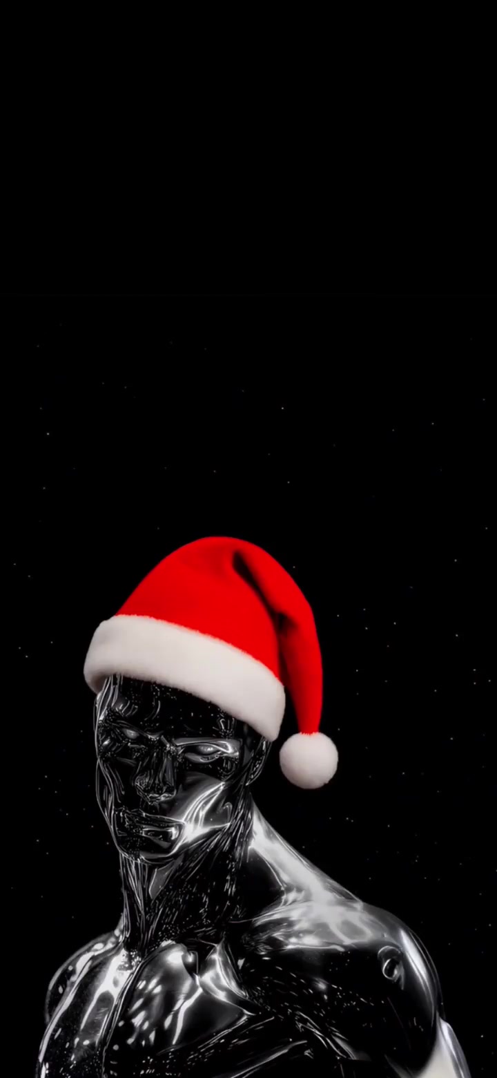 Futuristic Santa with Chrome Finish