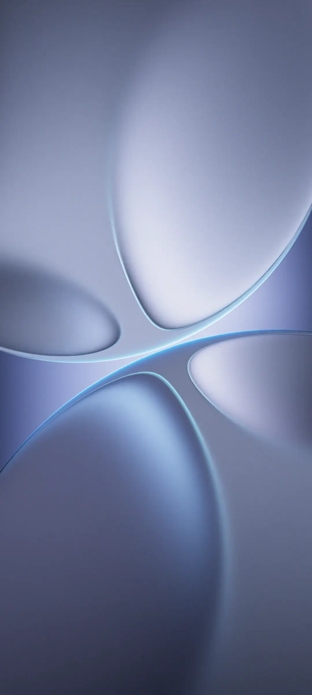 Minimalist Blue Abstract Fluid Curves 4K Wallpaper