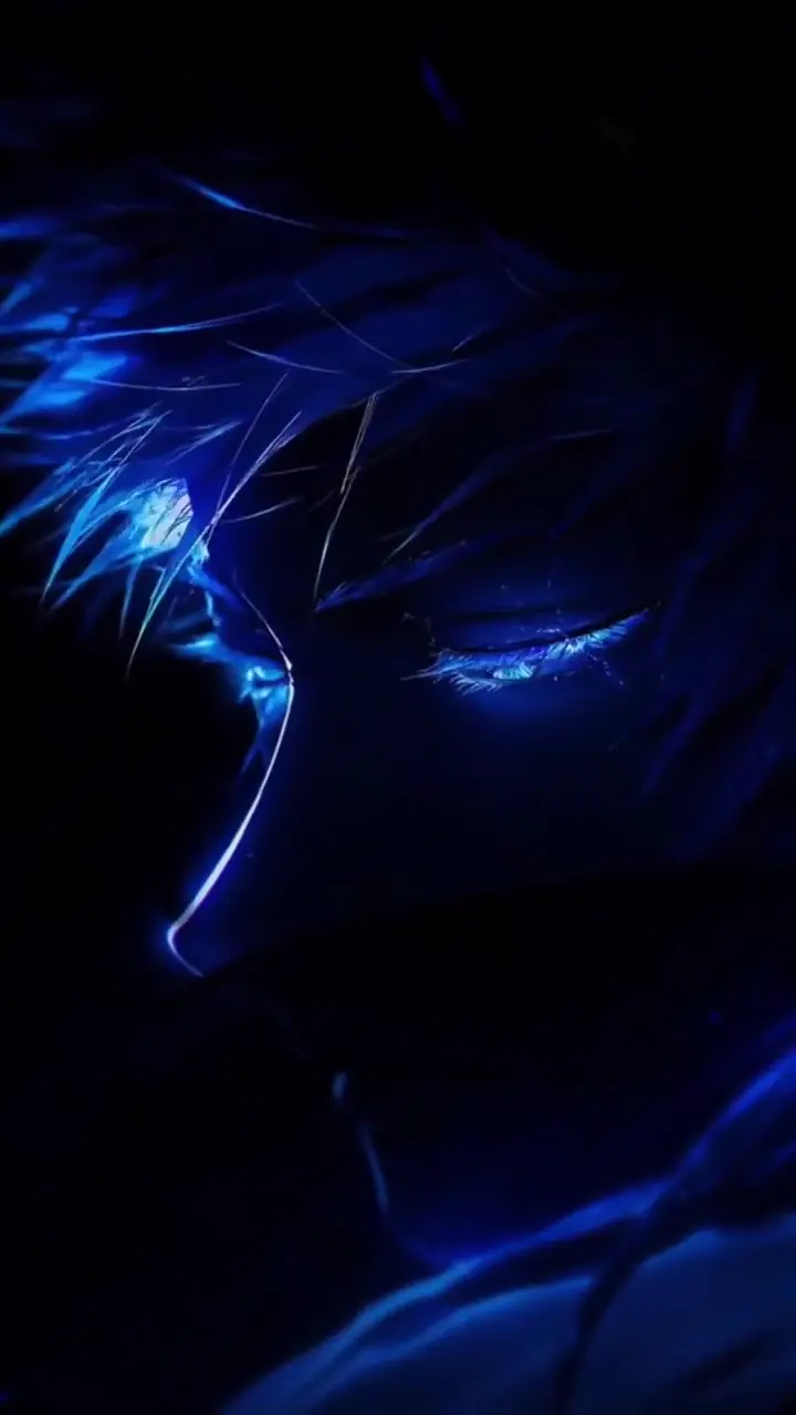 Glowing Blue Anime Eye 4K Live Wallpaper