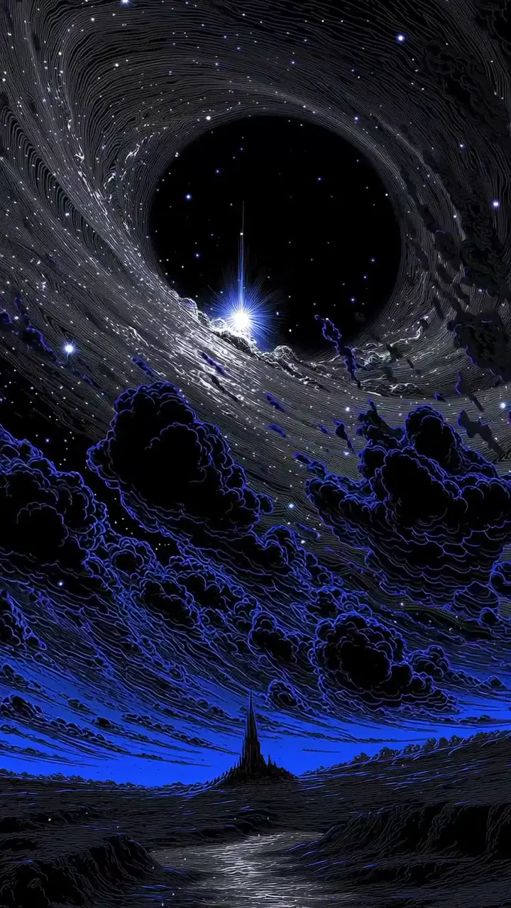 Surreal Black Hole Vortex 4K Space Live Wallpaper