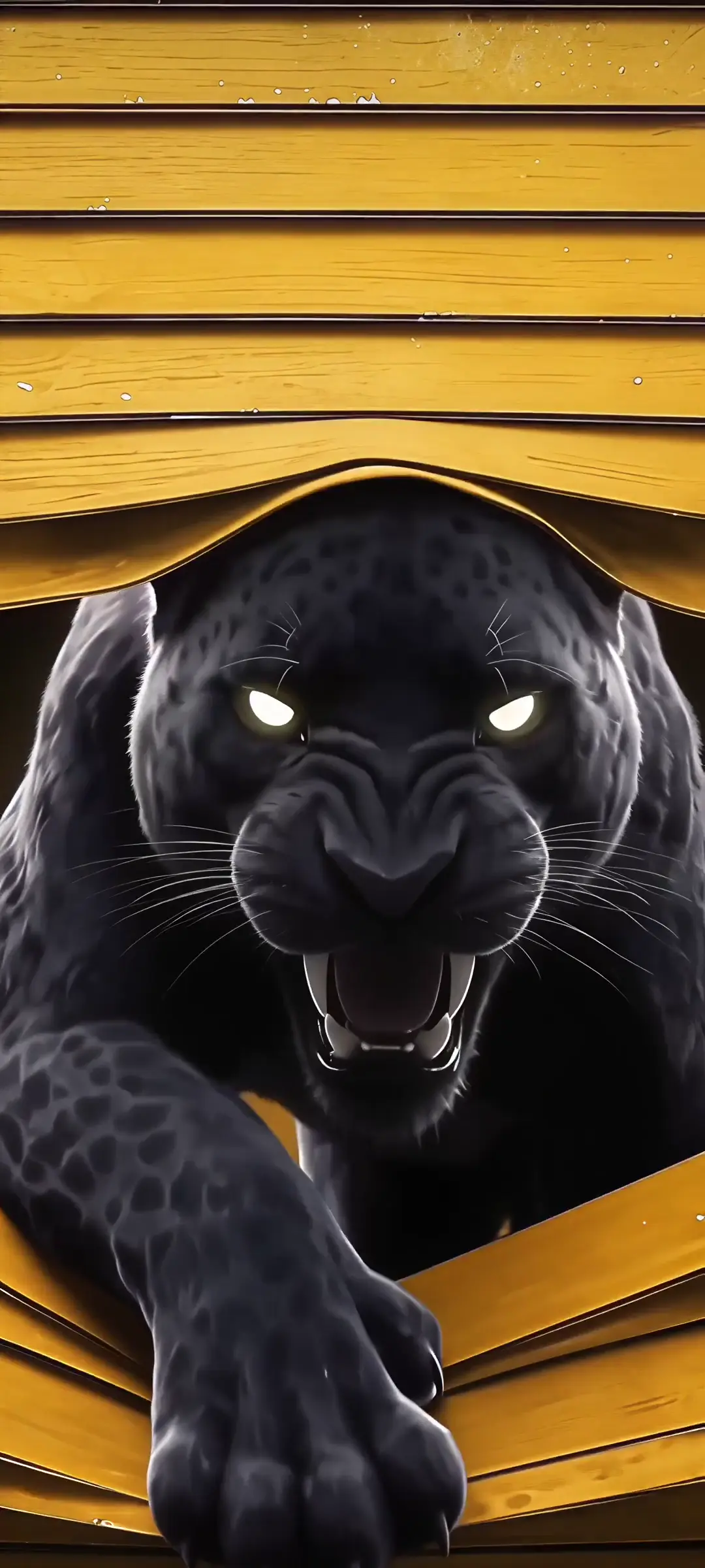 Roaring Black Panther Animated 4K Wildlife Wallpaper
