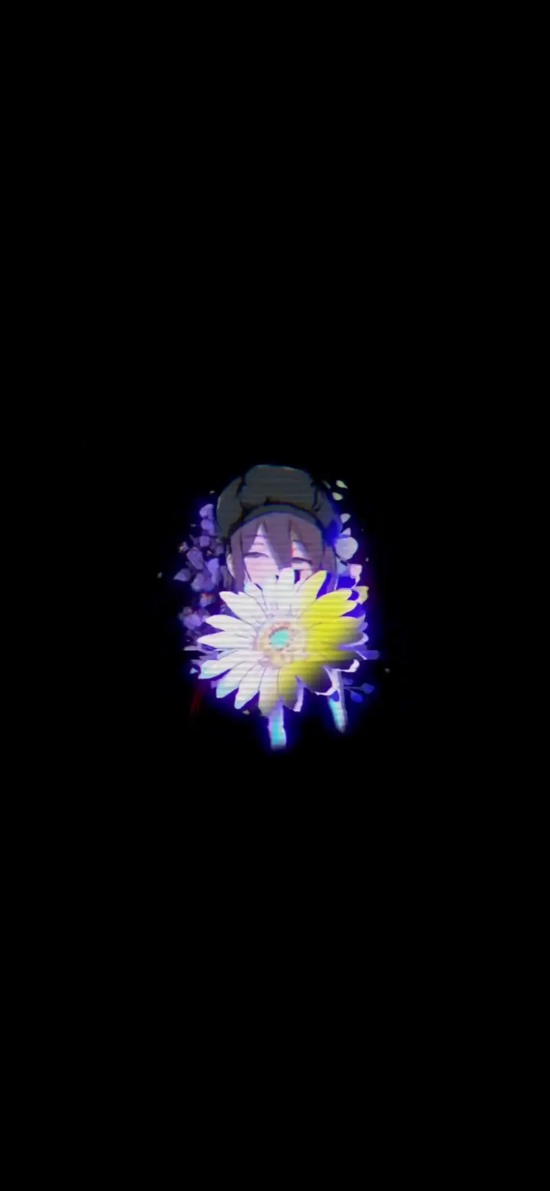 Reze Chainsaw Man Anime Glitch Flower 4K Mobile Wallpaper