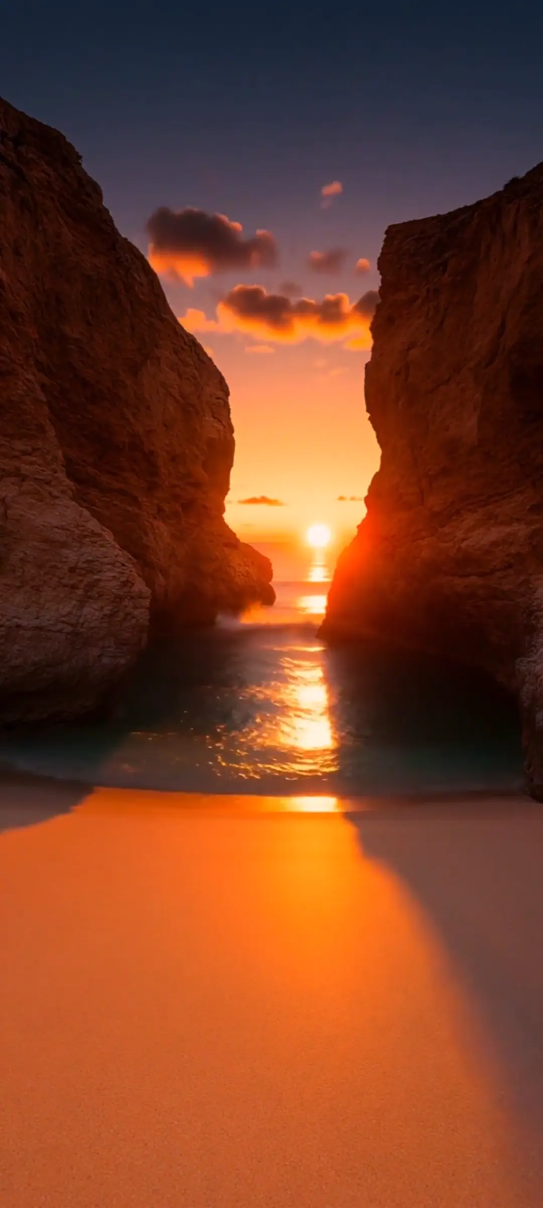 Serene Coastal Sunset Beach 4K Live Wallpaper