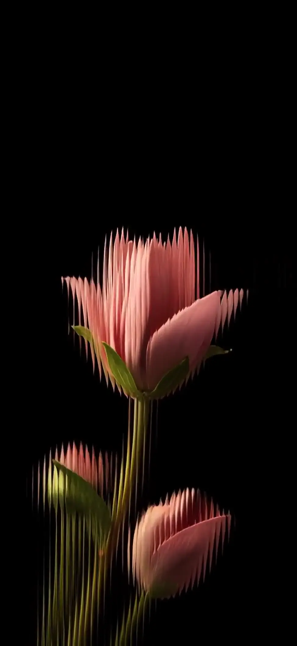 Abstract Wavy Pink Floral Live Wallpaper in 4K